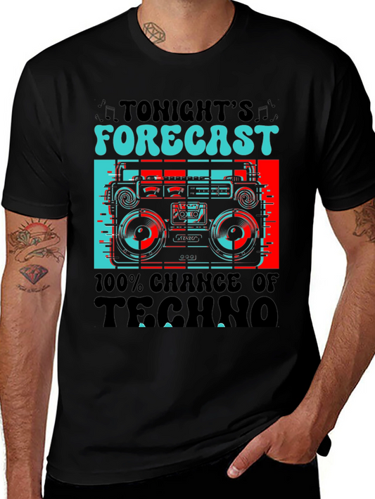 Tonights Forecast Techno Black T-Shirt