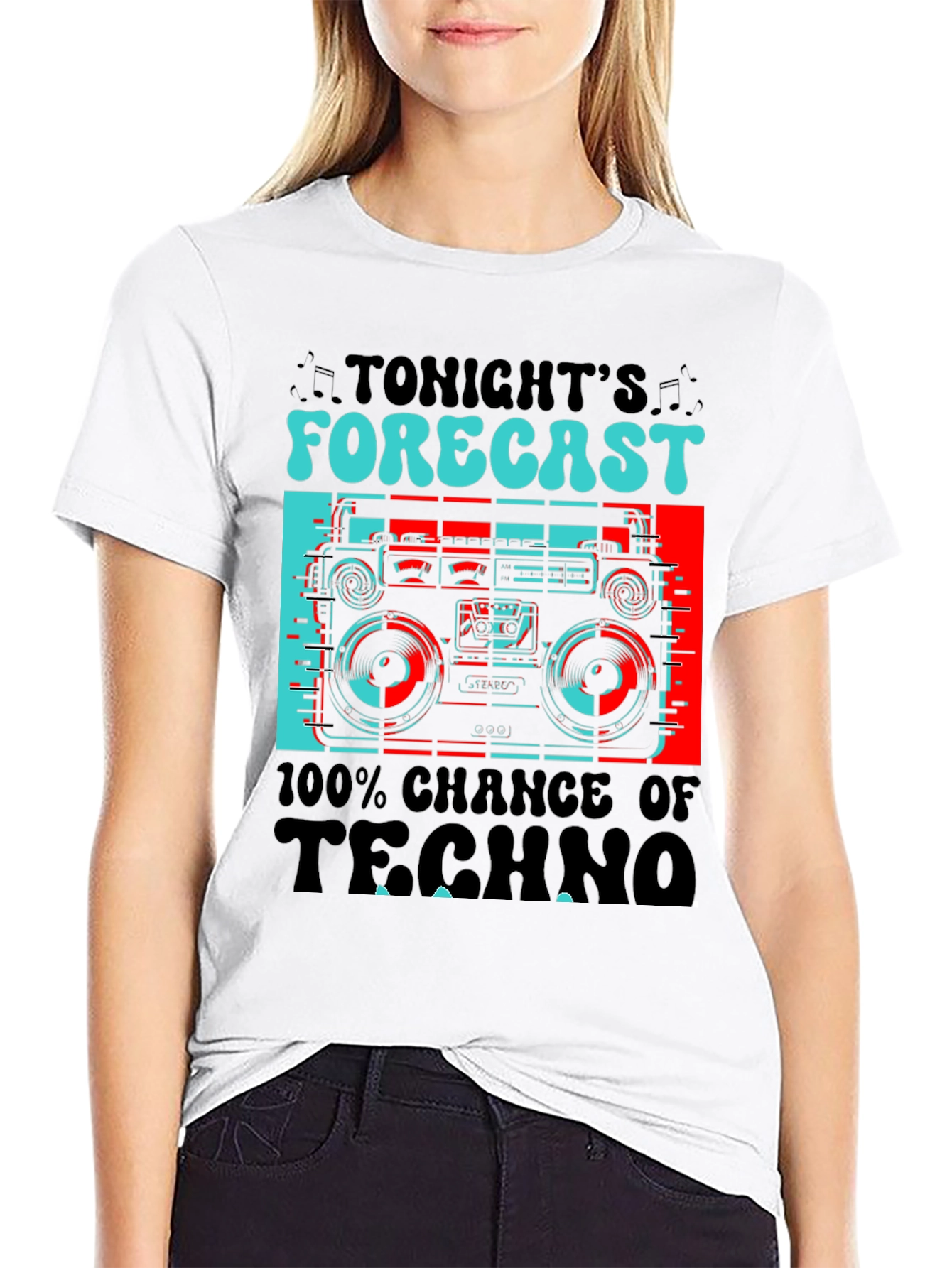 Tonights Forecast Techno Black T-Shirt