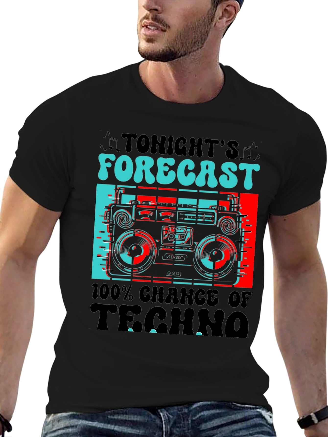 Tonights Forecast Techno Black T-Shirt
