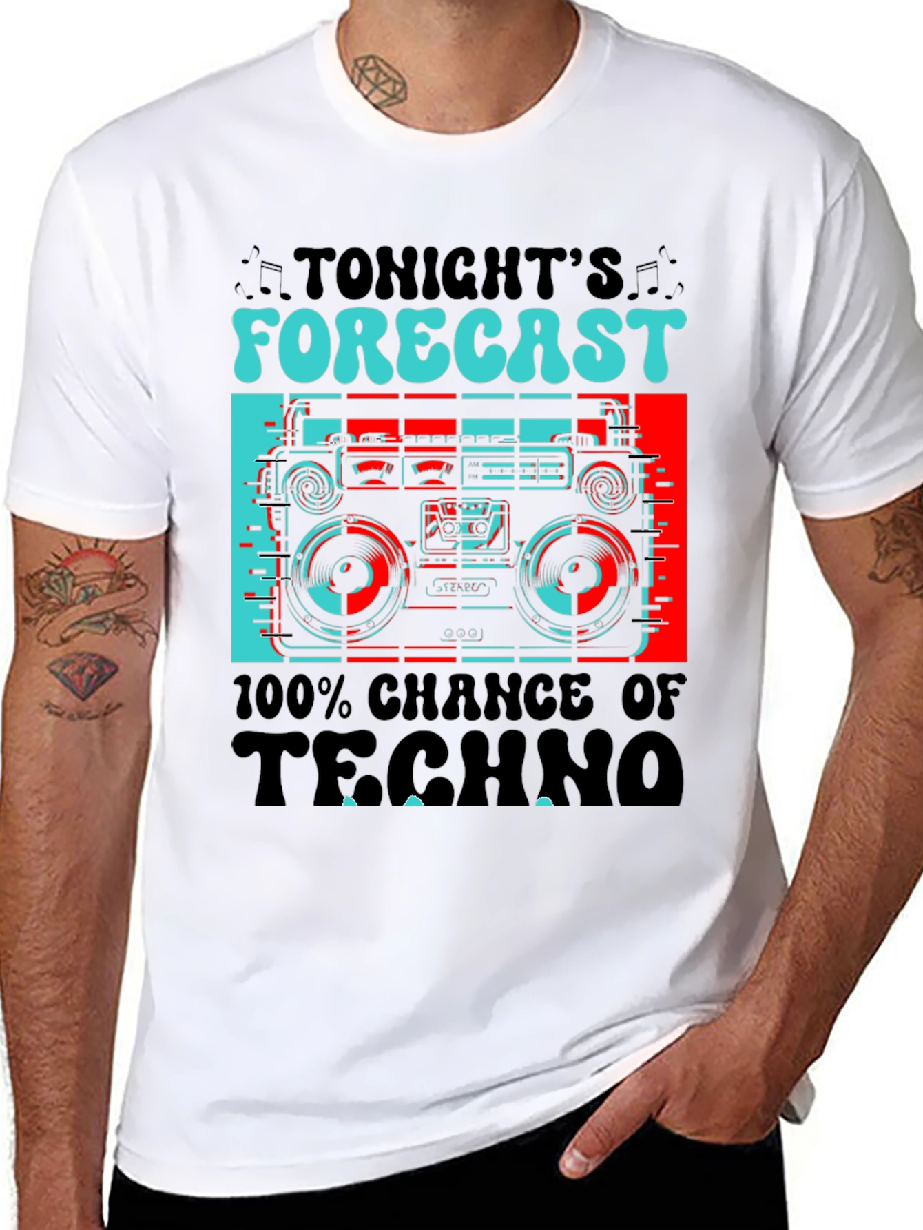 Tonights Forecast Techno Black T-Shirt