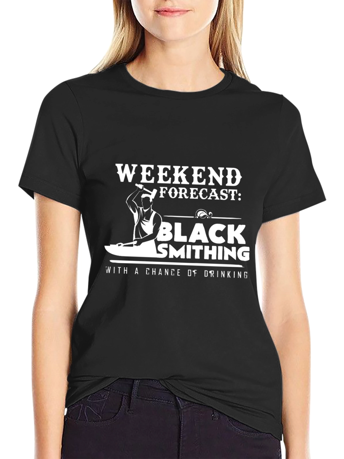 Blacksmithing Weekend Forecast Graphic T-Shirt