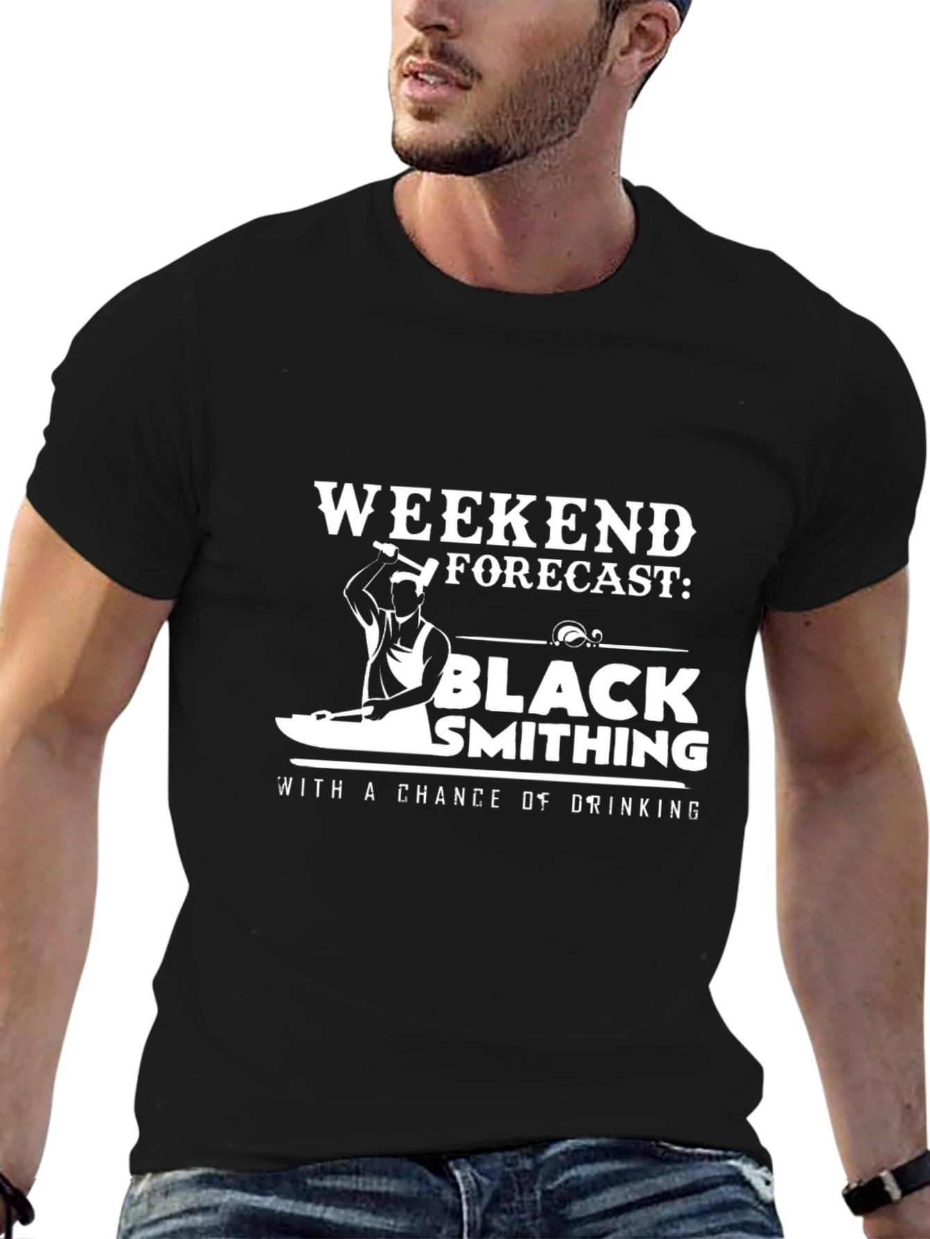 Blacksmithing Weekend Forecast Graphic T-Shirt
