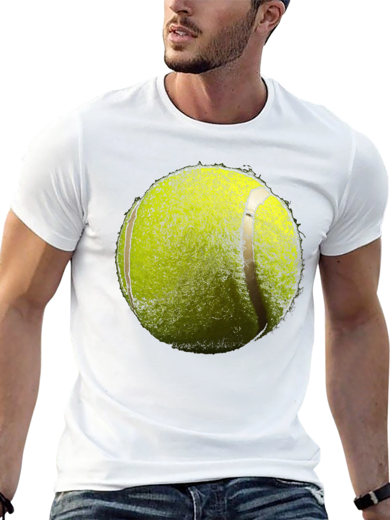 Tennis Ball Graphic Tee - Sporty Style