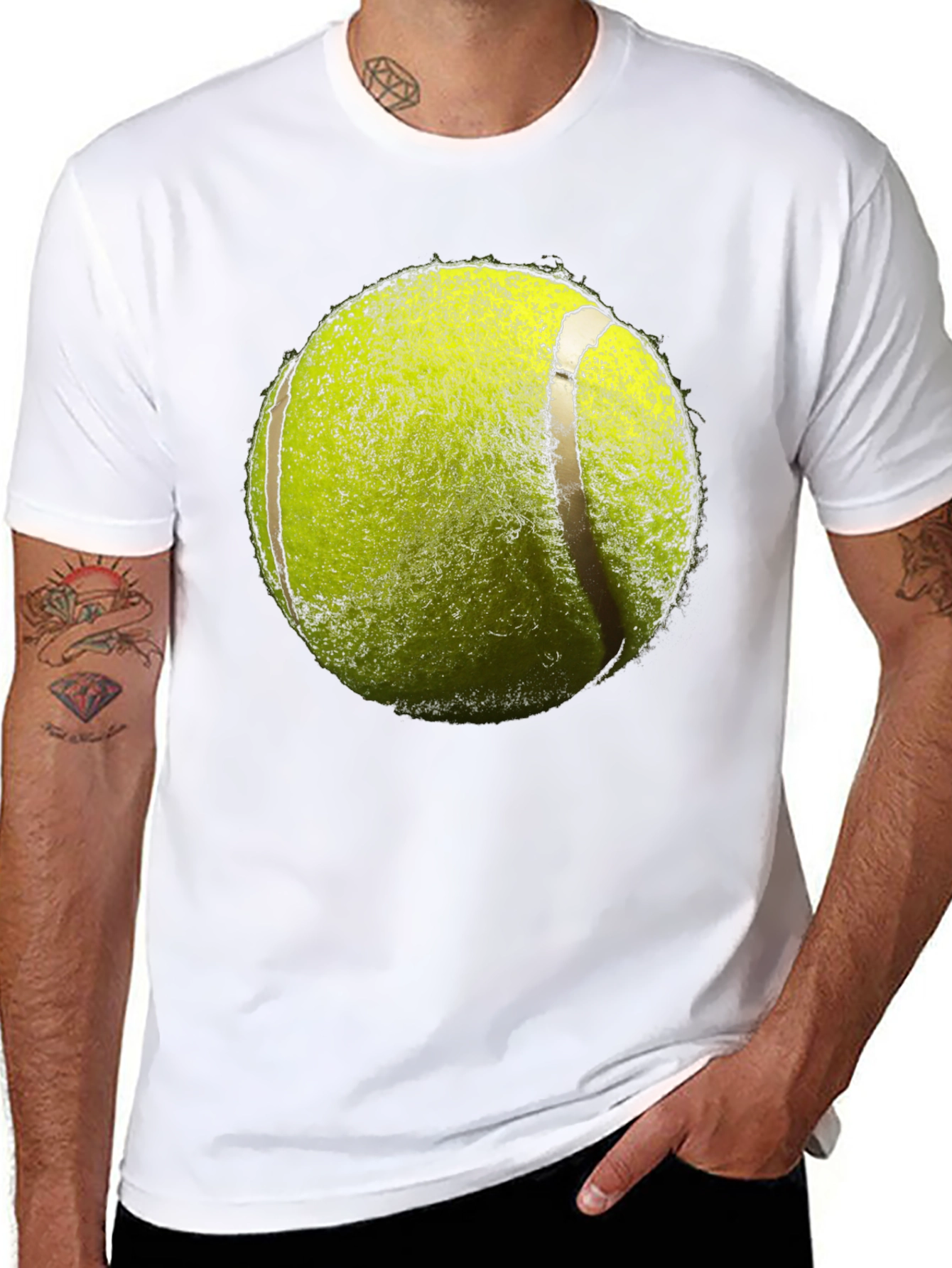 Tennis Ball Graphic Tee - Sporty Style