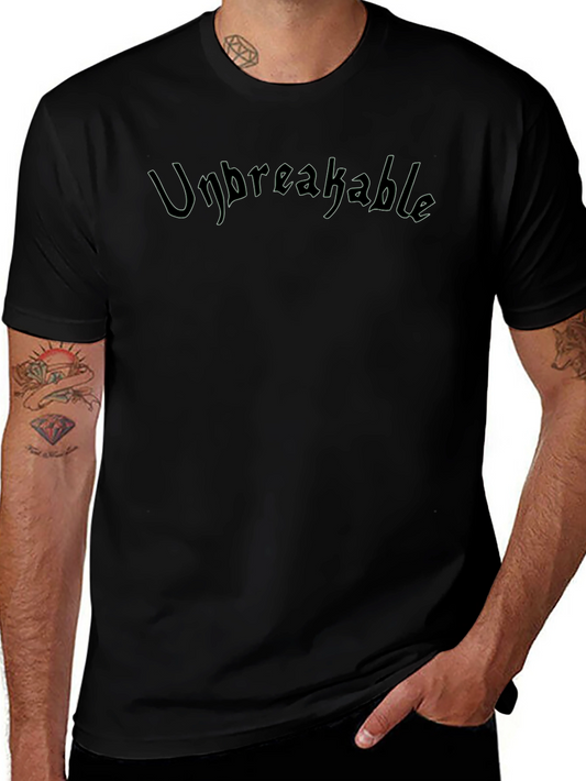 Unbreakable Black Graphic Tee - Stylish Comfort