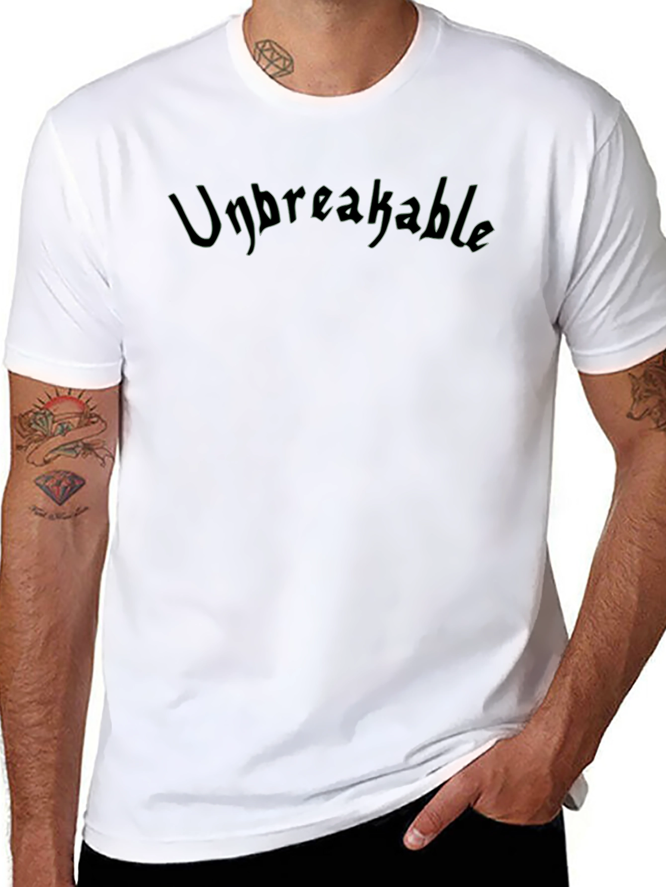 Unbreakable Black Graphic Tee - Stylish Comfort