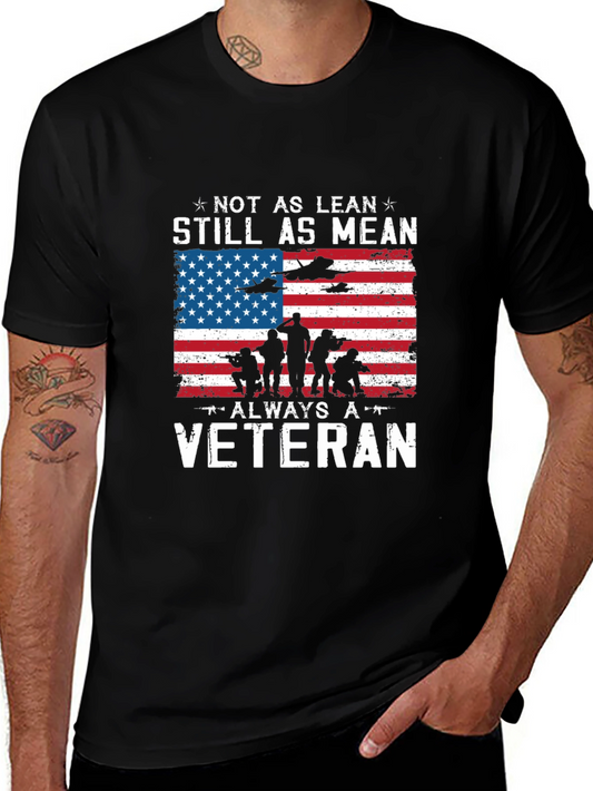 Veteran Pride Graphic Tee - Not As Lean Still As Mean