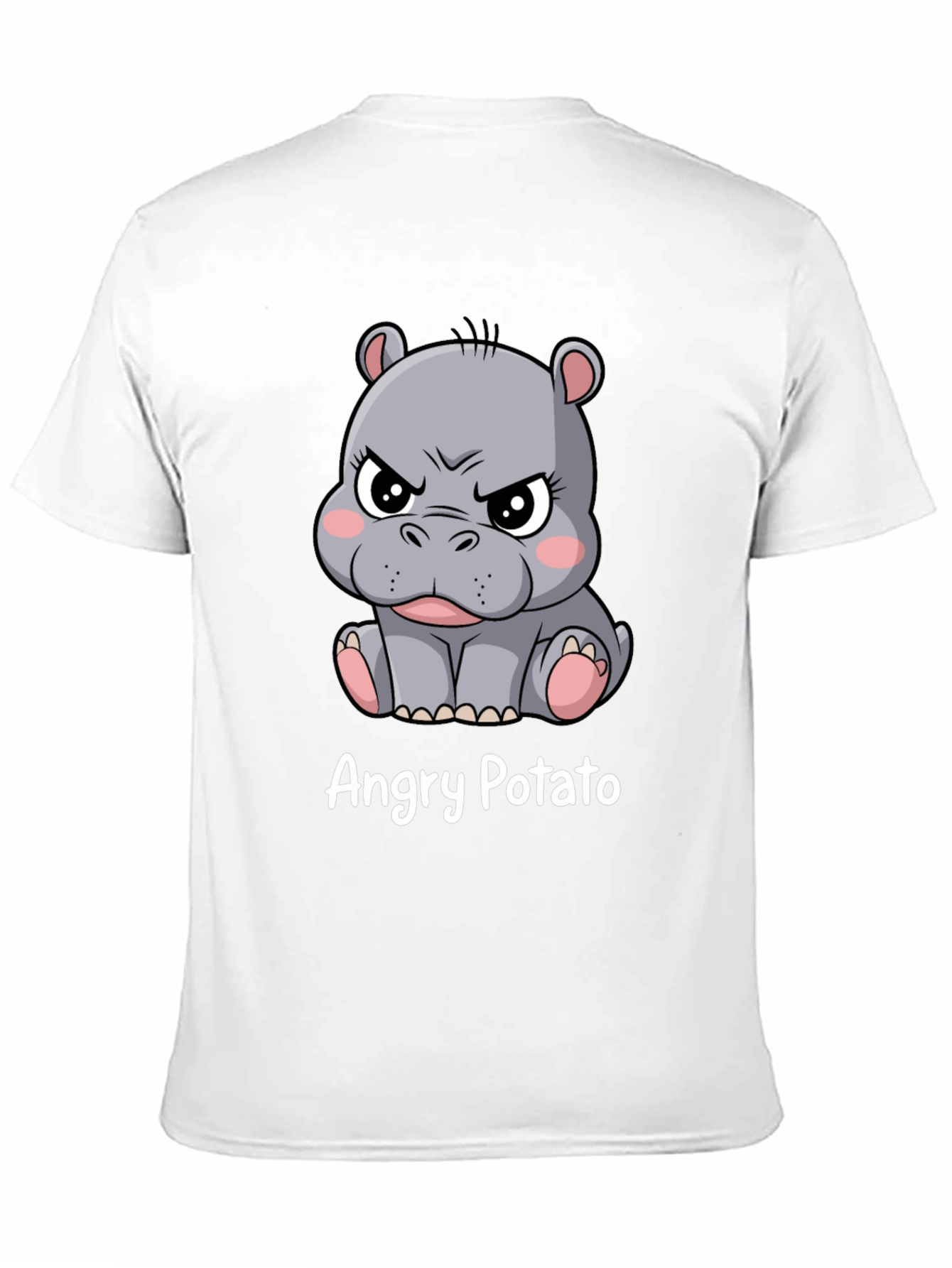 Angry Potato Hippo Graphic T-Shirt