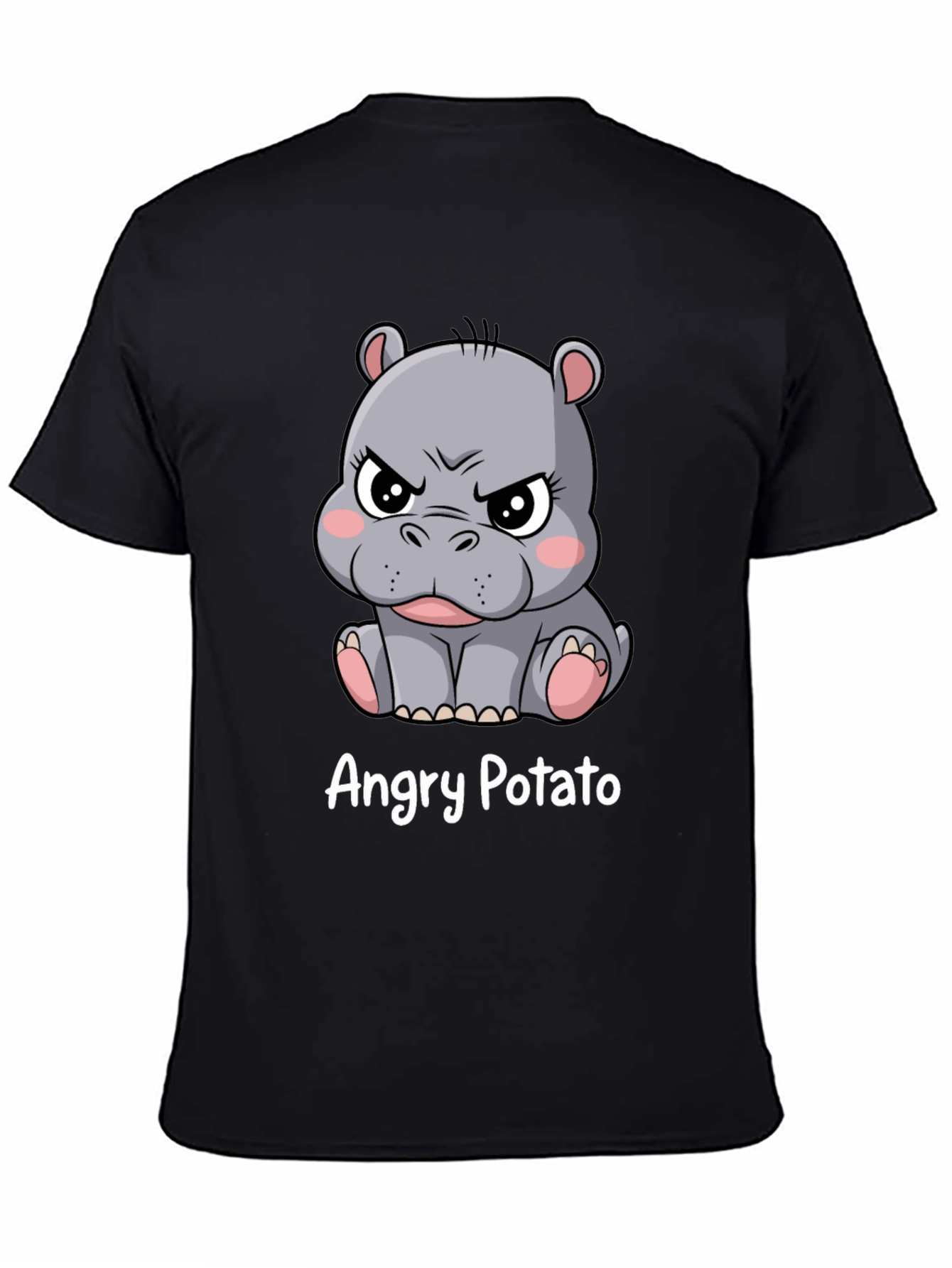 Angry Potato Hippo Graphic T-Shirt