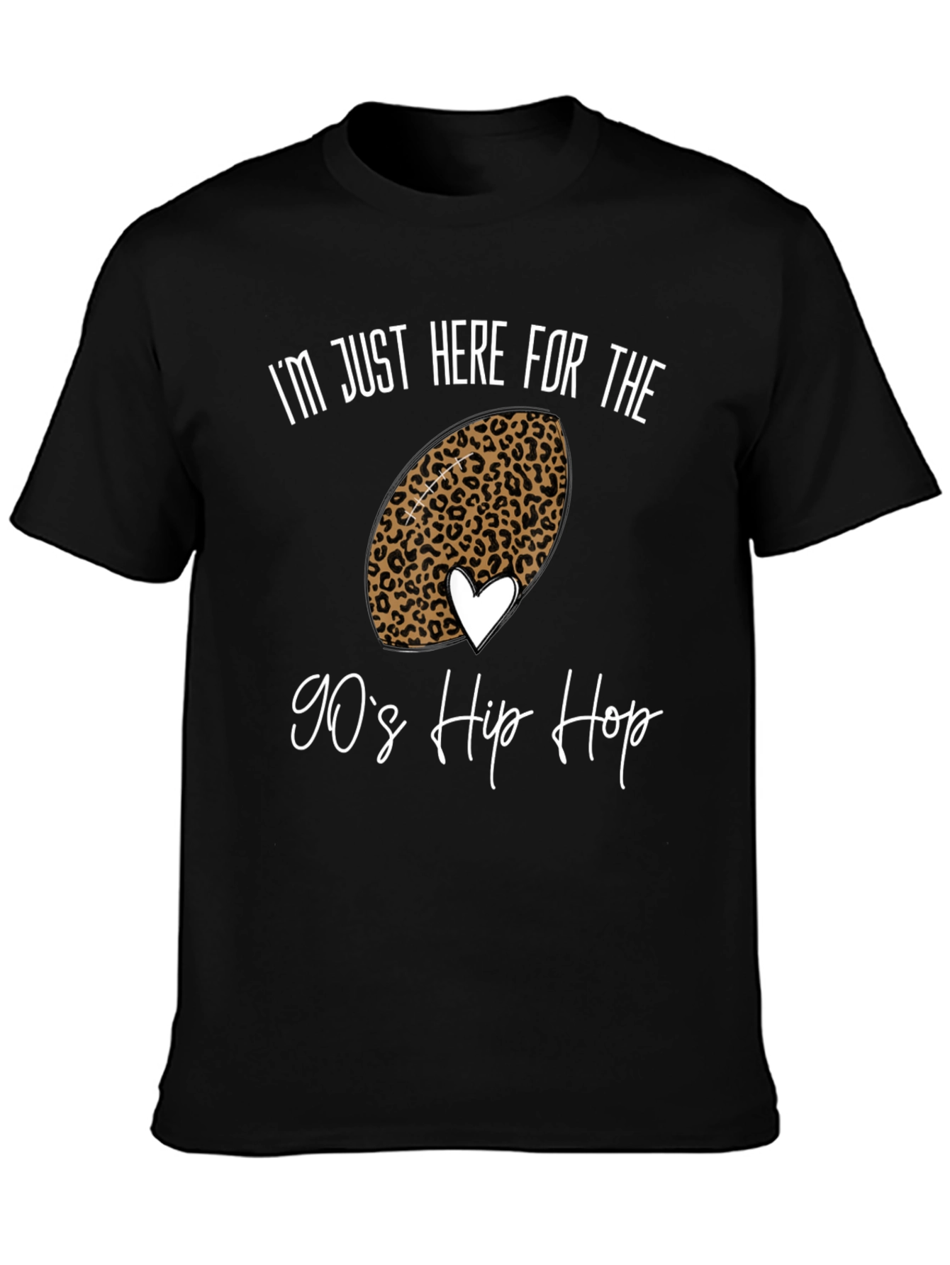 90s Hip Hop Football Leopard Print Tee