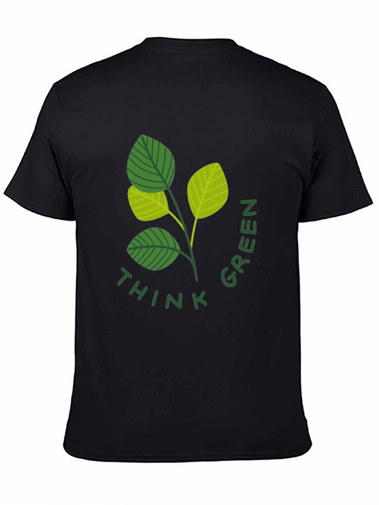 Think Green Leaf Graphic T-Shirt - Eco Friendly Design