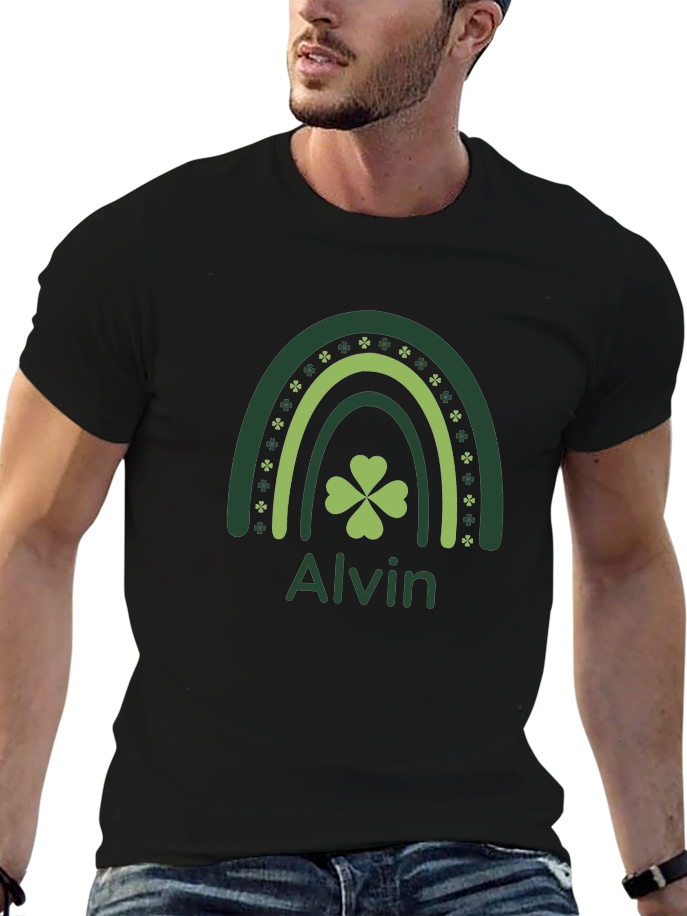 Alvin St. Patricks Day Shamrock Rainbow T-Shirt