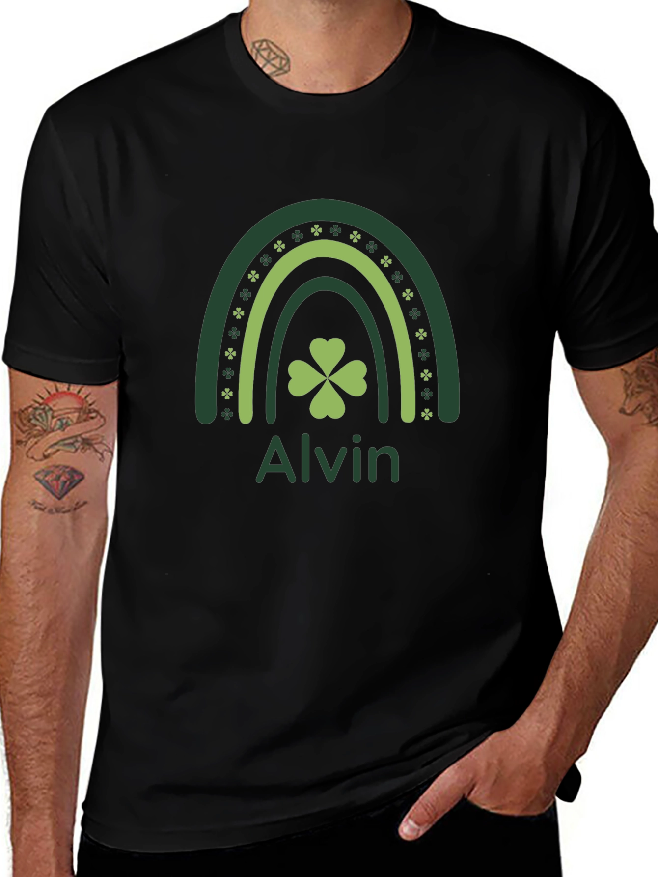 Alvin St. Patricks Day Shamrock Rainbow T-Shirt