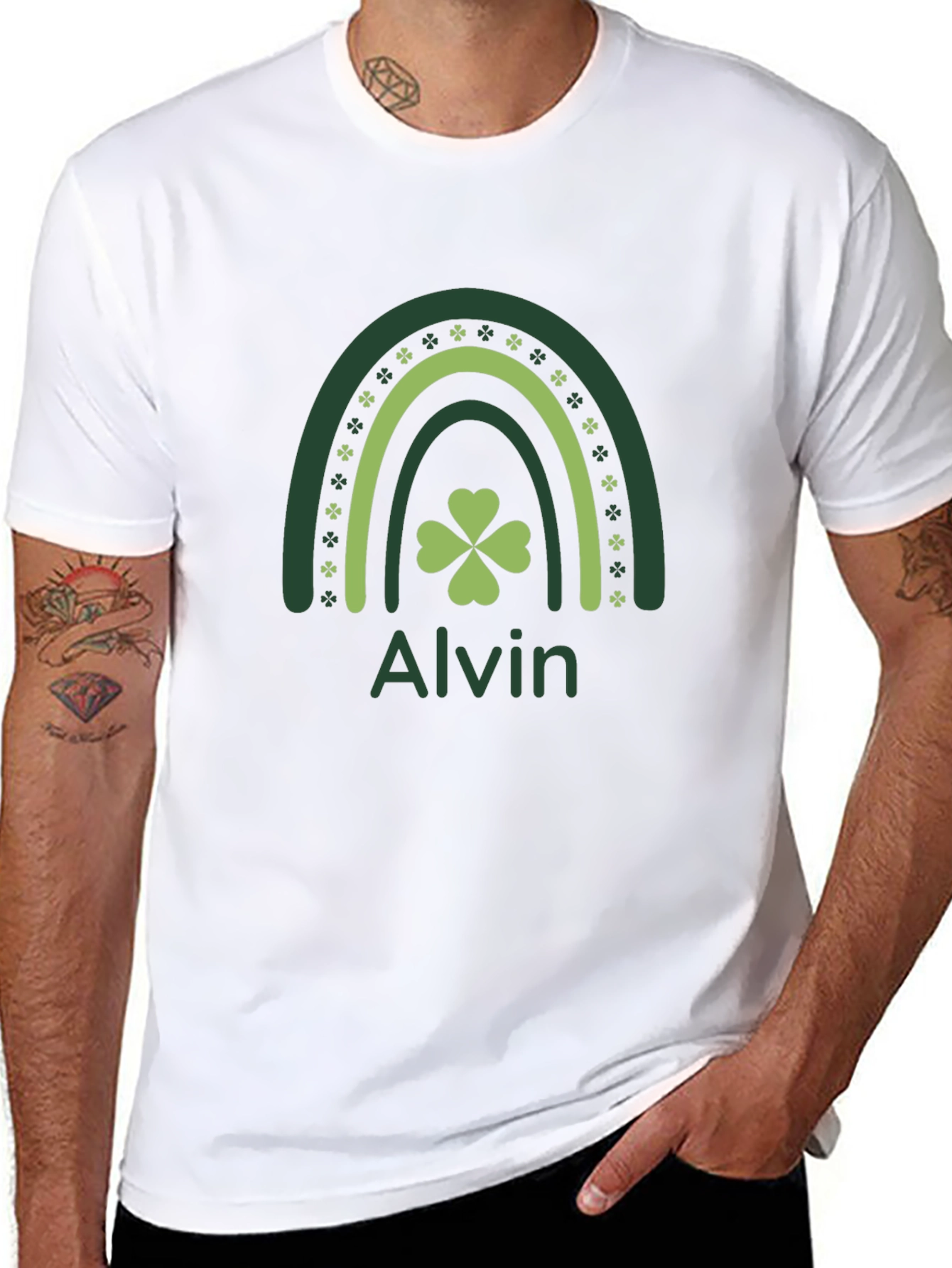 Alvin St. Patricks Day Shamrock Rainbow T-Shirt