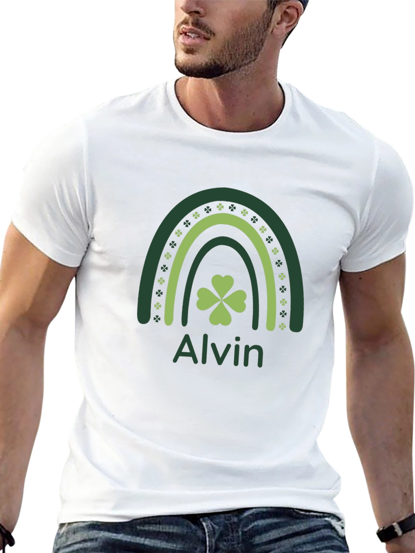 Alvin St. Patricks Day Shamrock Rainbow T-Shirt