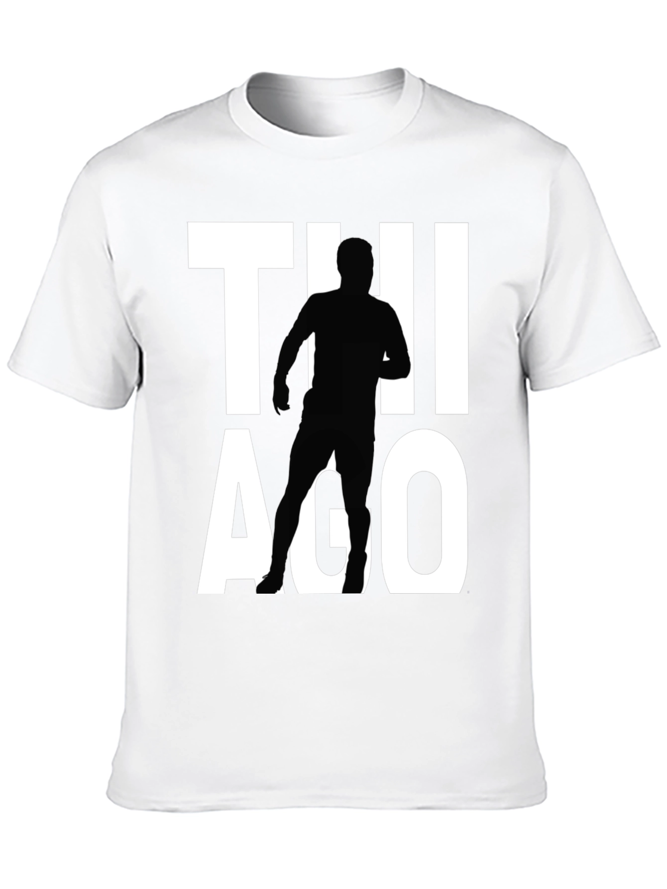 Thiago Silhouette Graphic Tee - Black Cotton T-Shirt