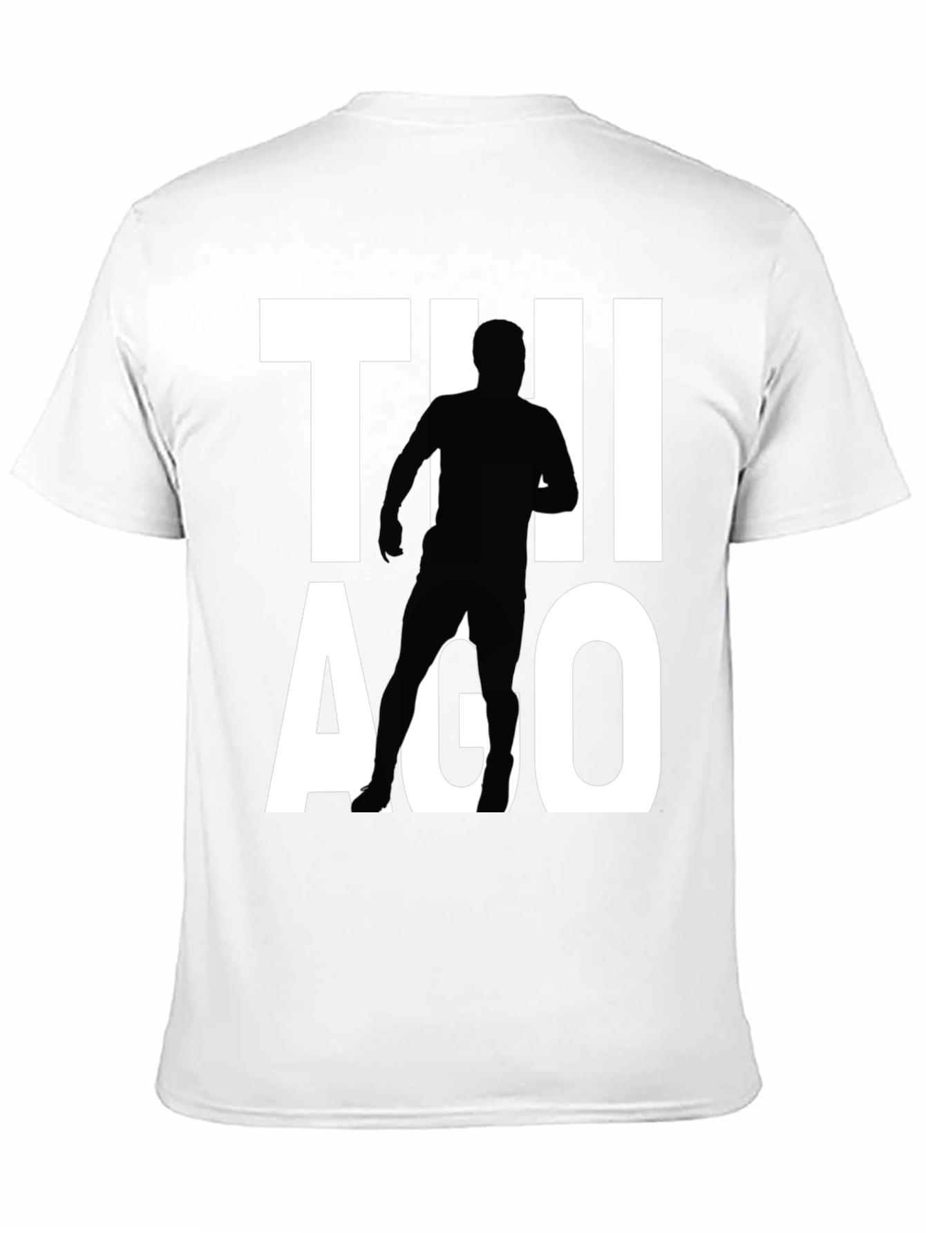 Thiago Silhouette Graphic Tee - Black Cotton T-Shirt