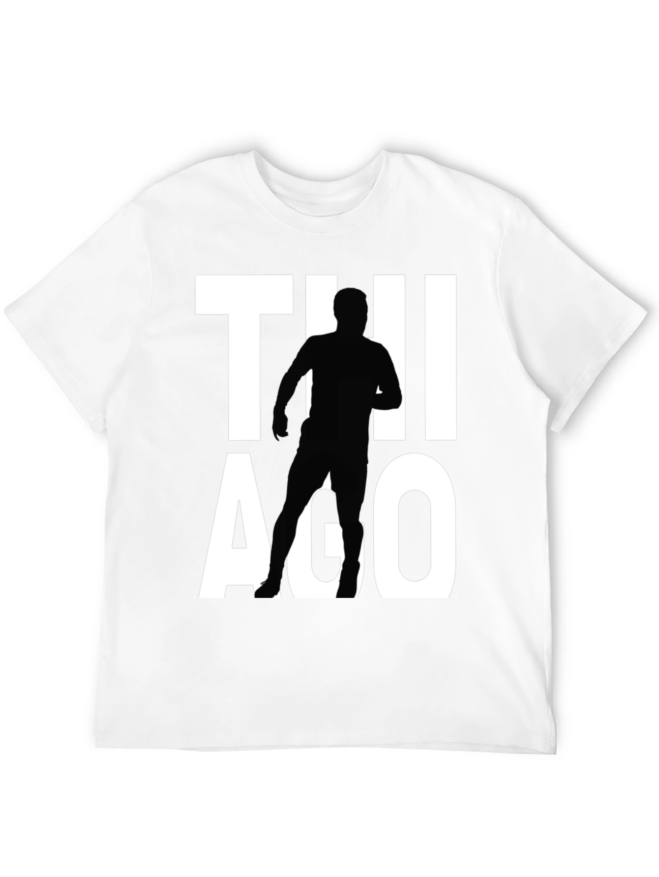Thiago Silhouette Graphic Tee - Black Cotton T-Shirt