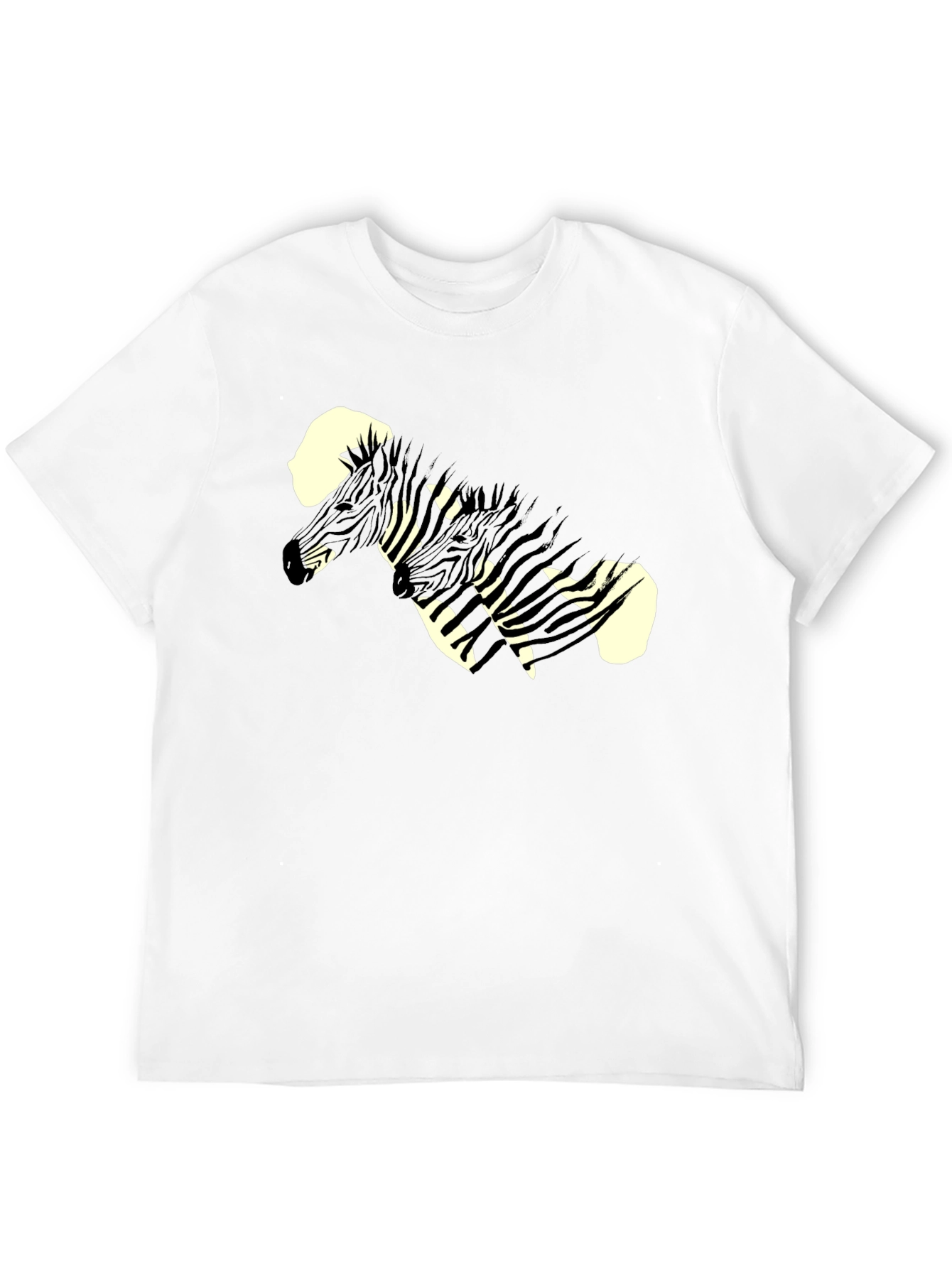 Zebra Graphic Print Black Tee