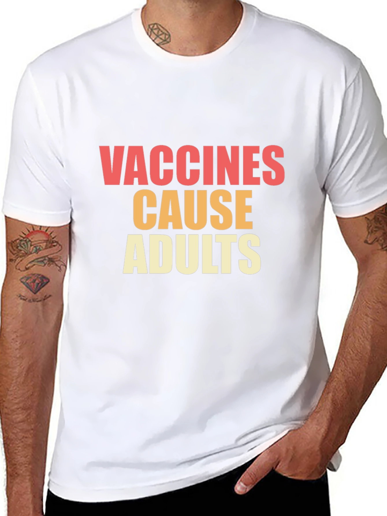 Vaccines Cause Adults Graphic Tee