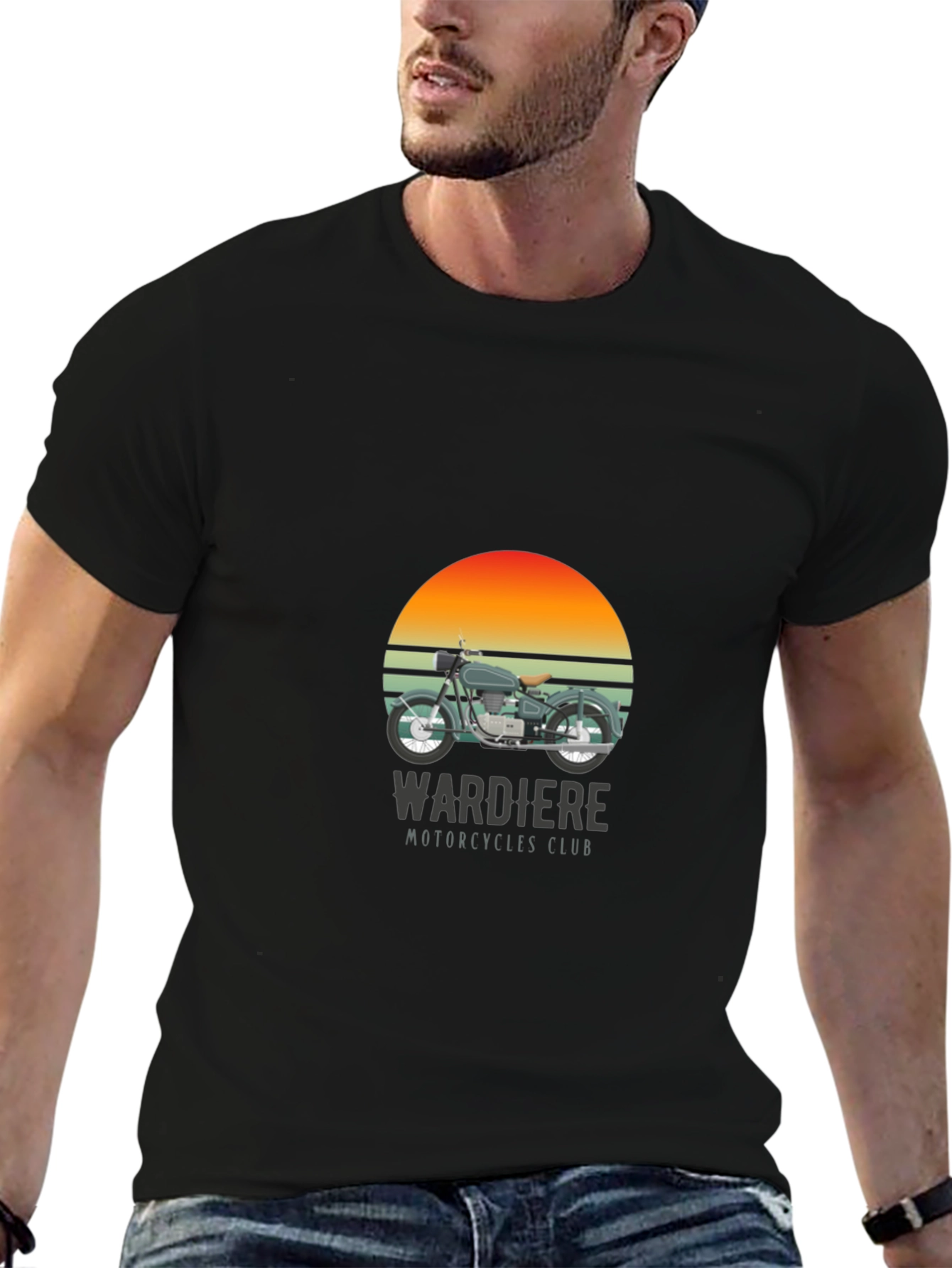 Wardiere Motorcycle Club Graphic Tee - Black