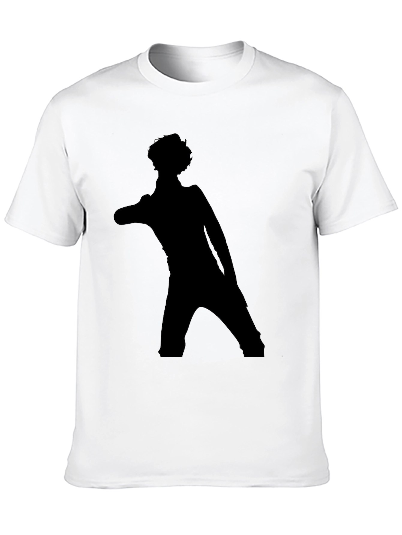Stylish Black T-Shirt with Silhouette Graphic