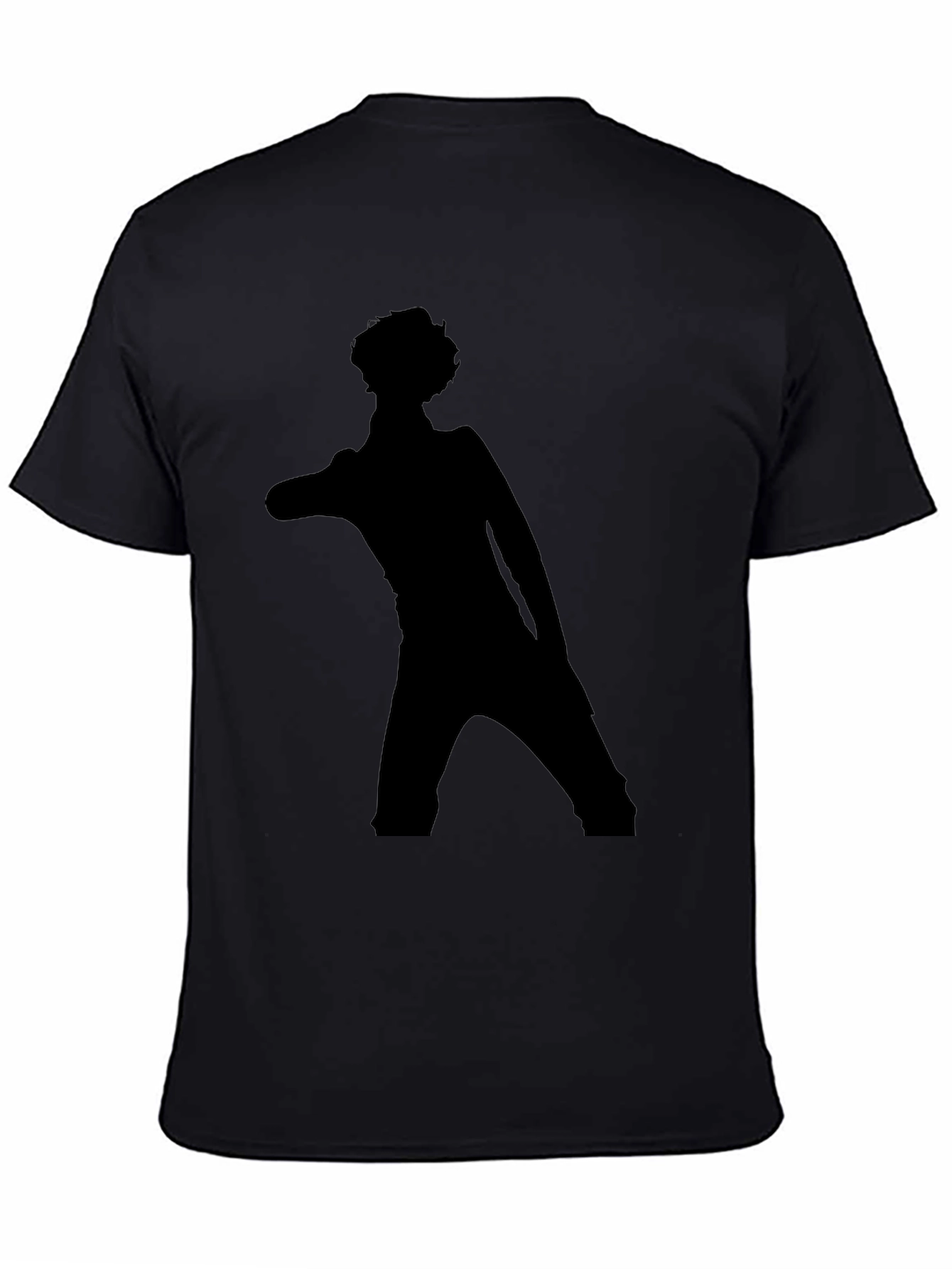 Stylish Black T-Shirt with Silhouette Graphic