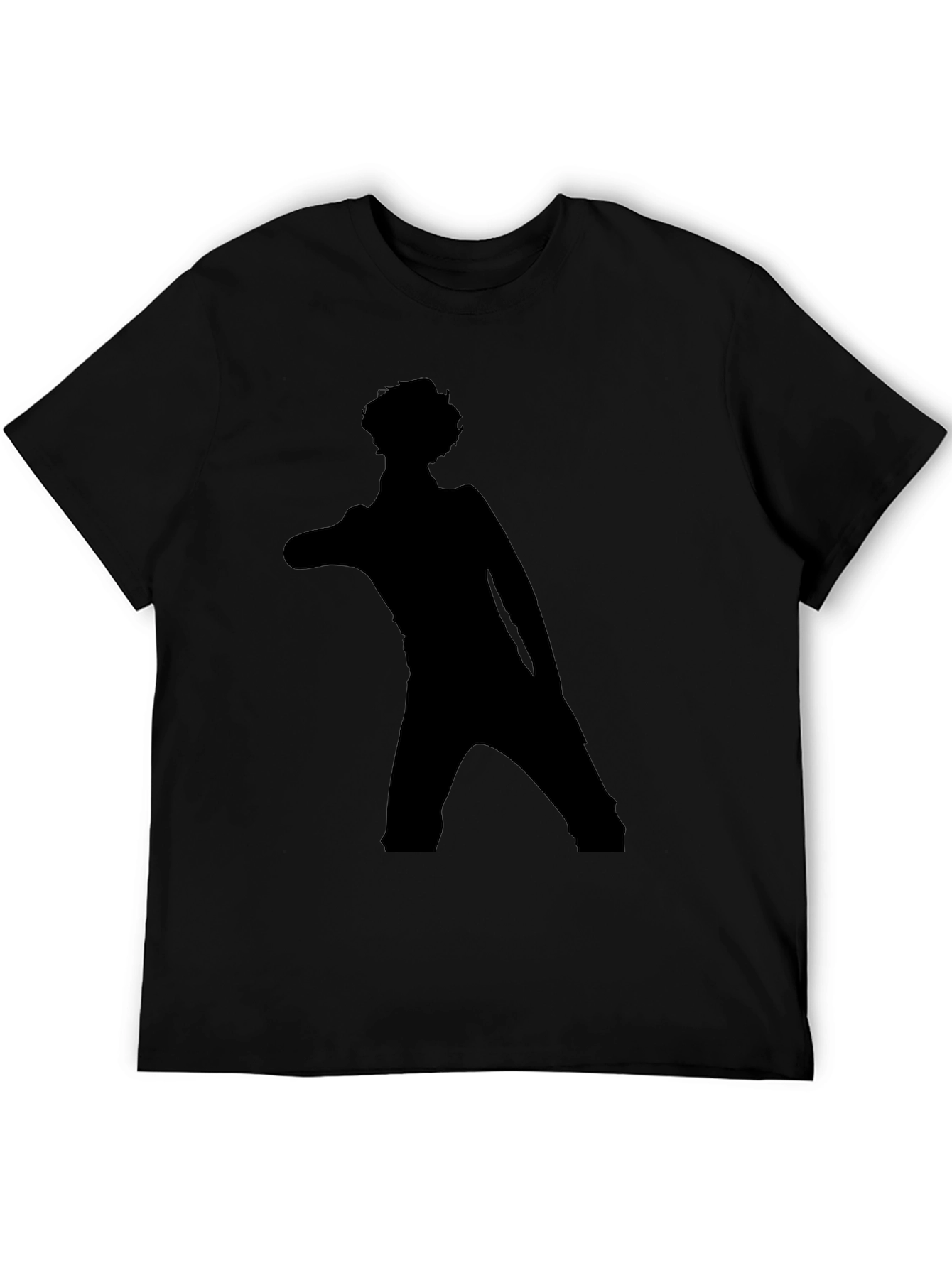 Stylish Black T-Shirt with Silhouette Graphic