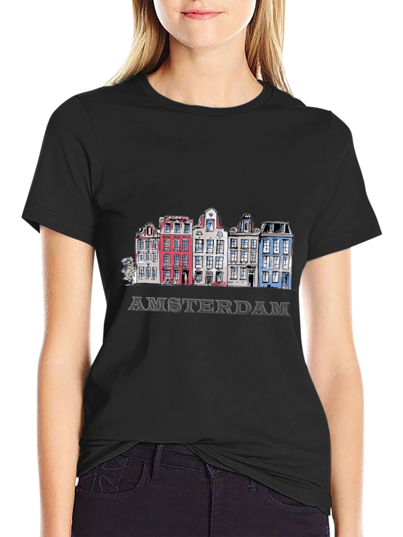 Amsterdam Houses Graphic T-Shirt