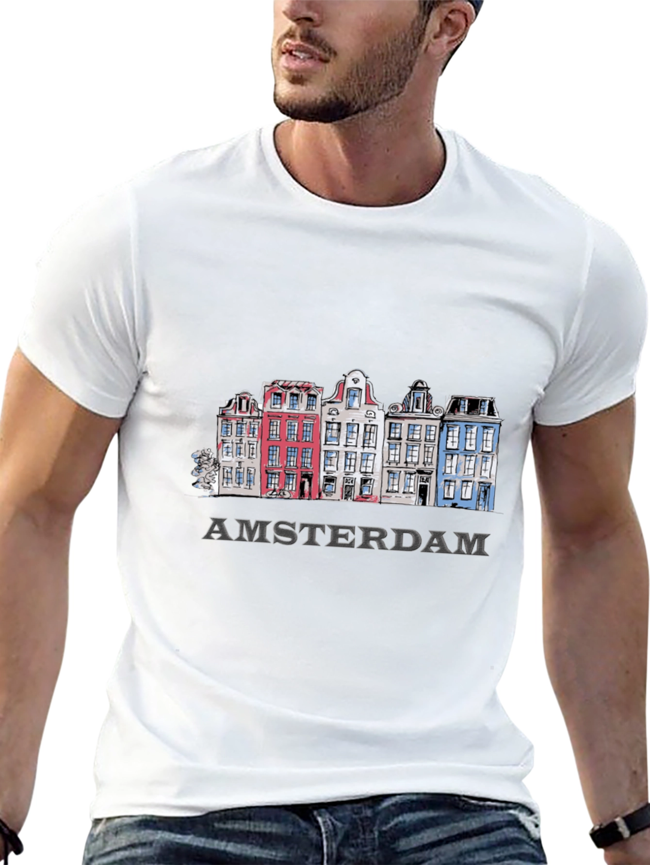 Amsterdam Houses Graphic T-Shirt
