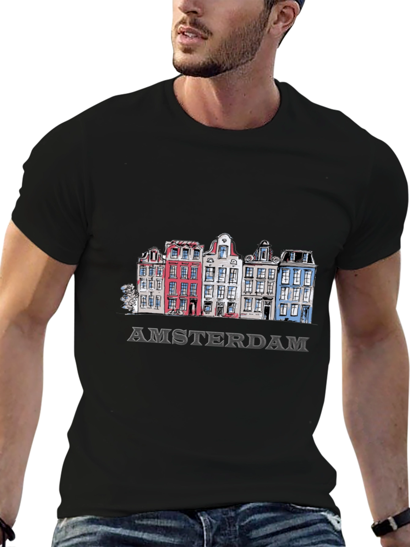 Amsterdam Houses Graphic T-Shirt