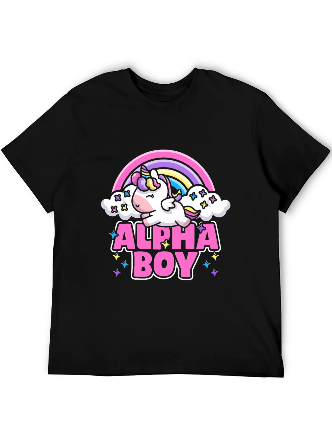 Alpha Boy Unicorn Rainbow T-Shirt
