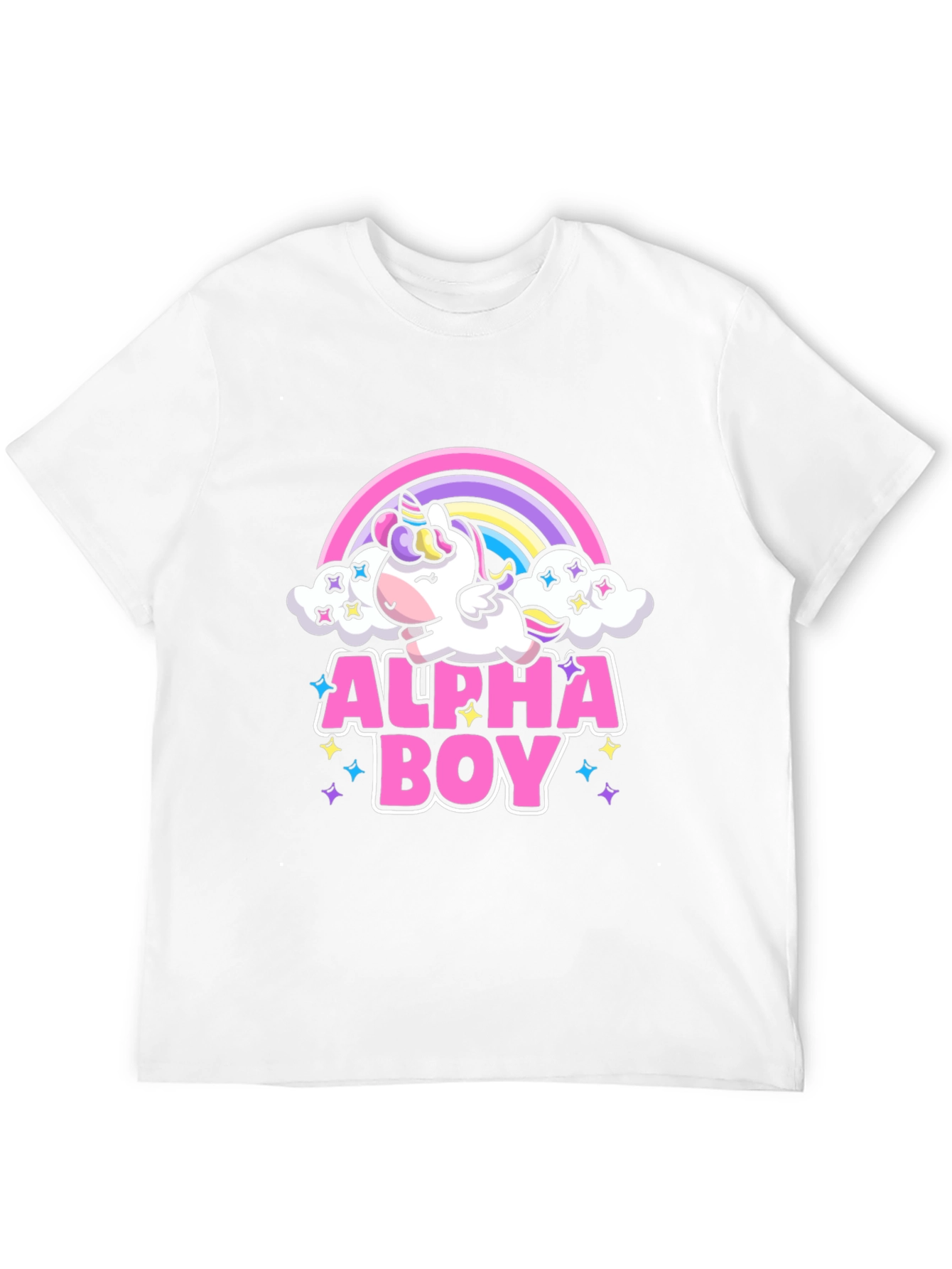 Alpha Boy Unicorn Rainbow T-Shirt