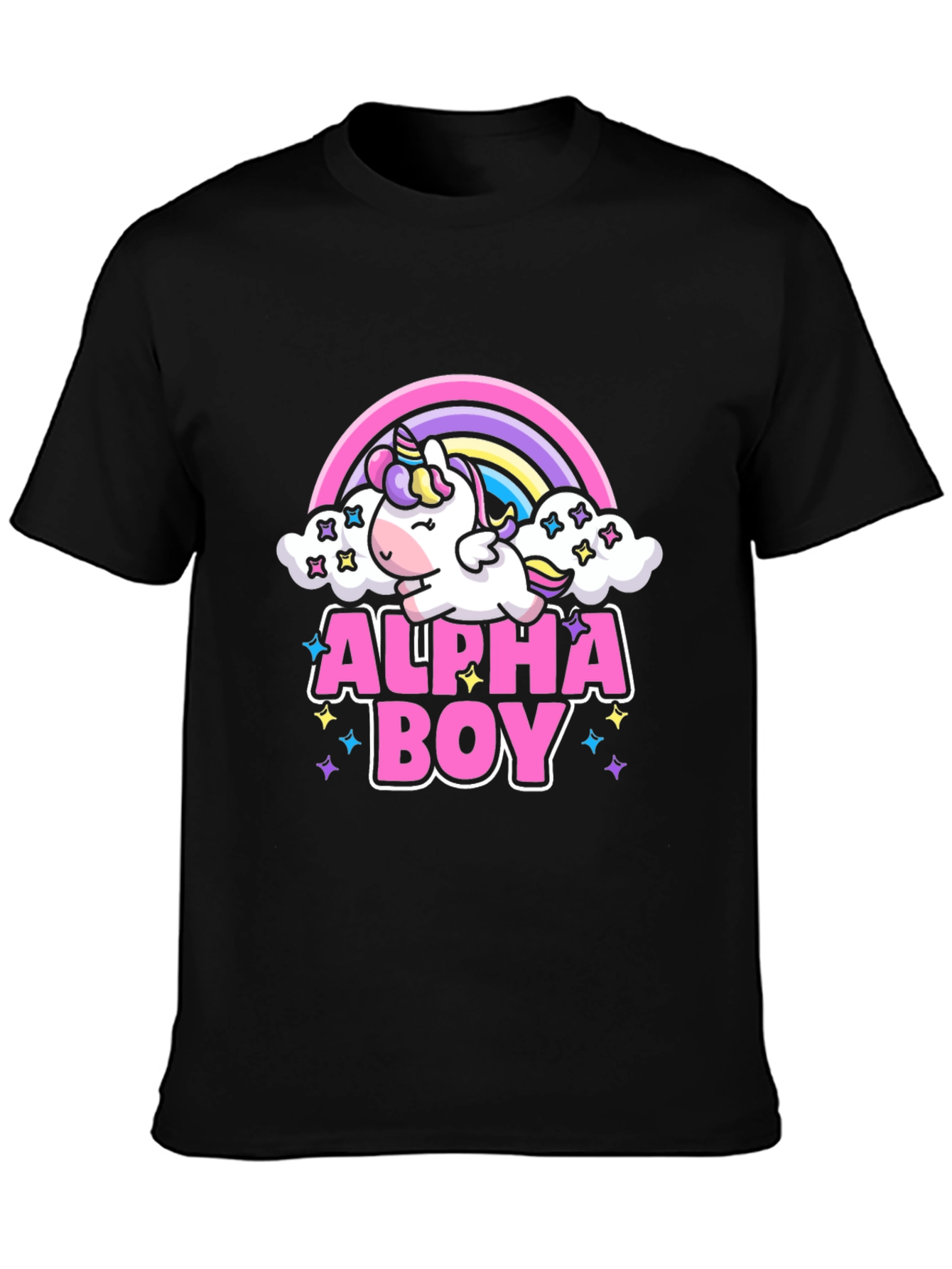 Alpha Boy Unicorn Rainbow T-Shirt