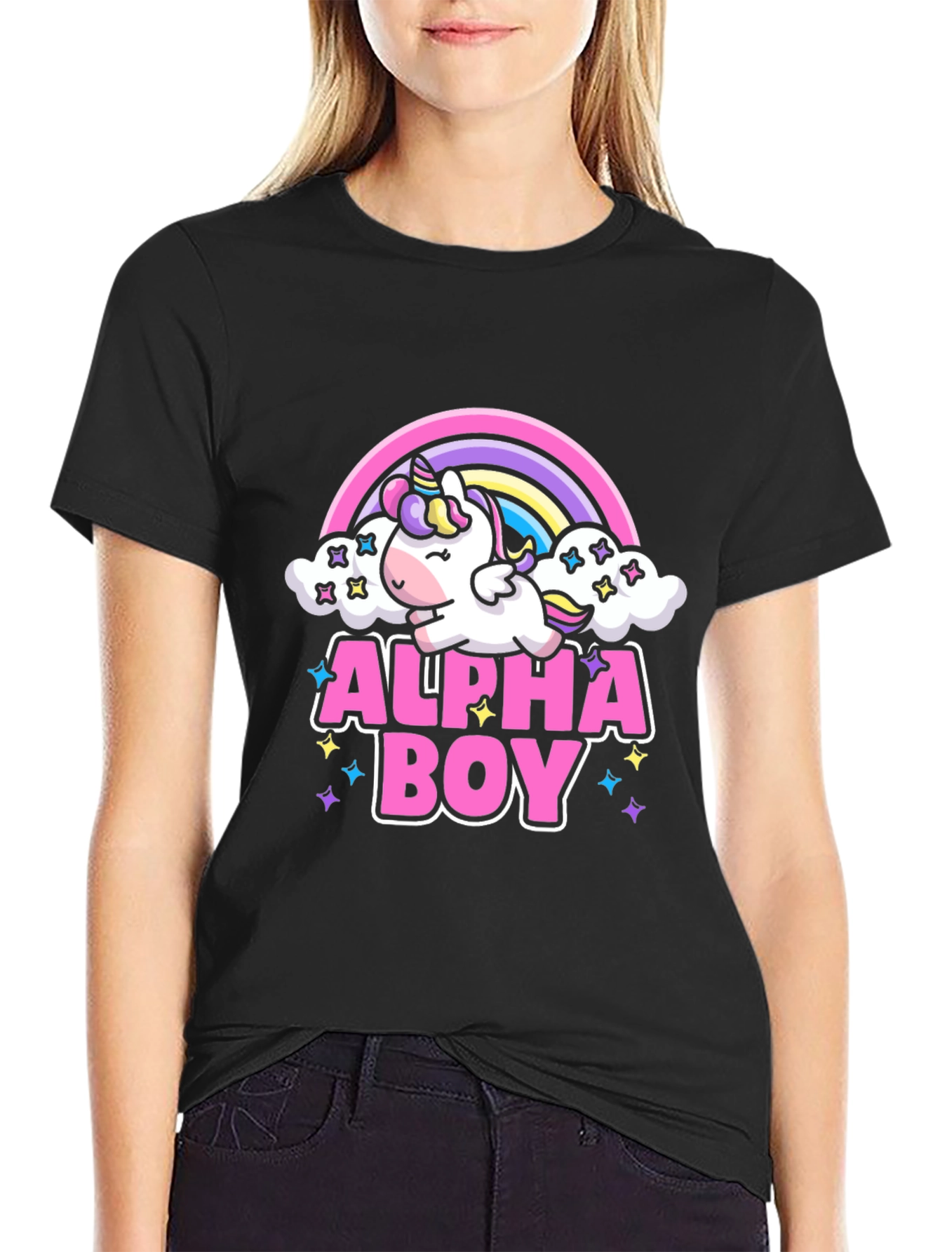 Alpha Boy Unicorn Rainbow T-Shirt