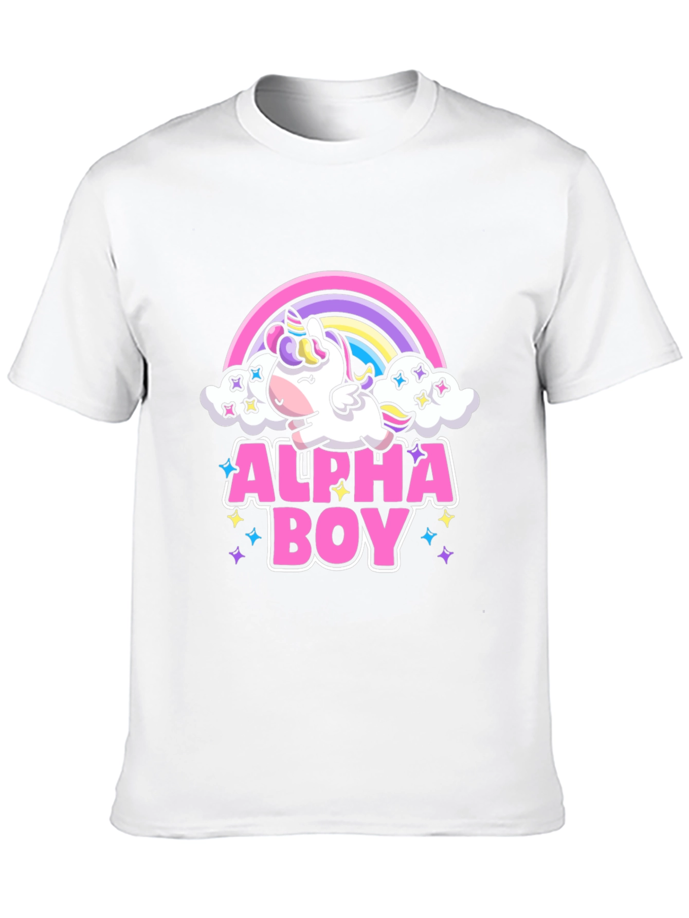 Alpha Boy Unicorn Rainbow T-Shirt