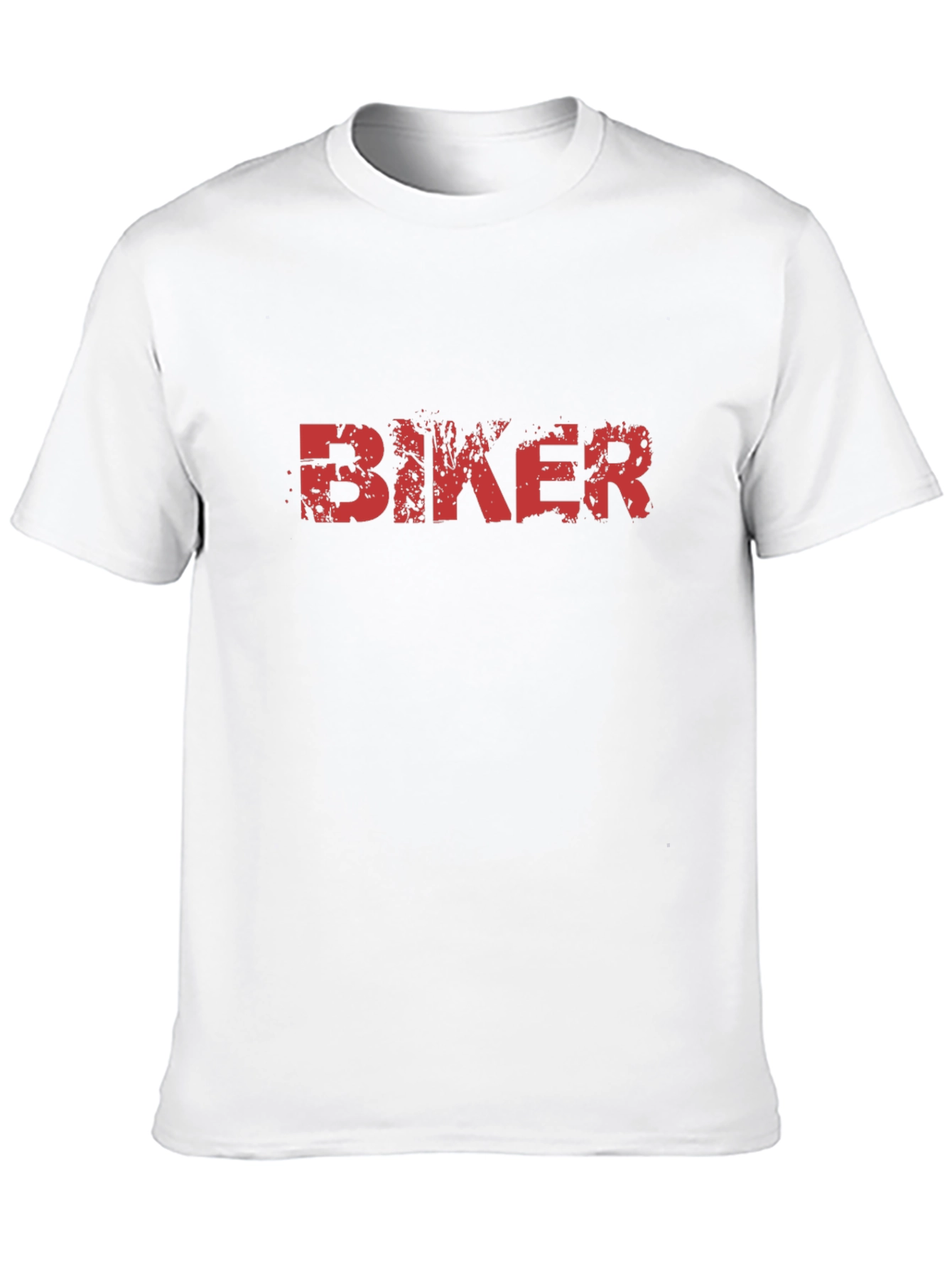 Biker Graphic Tee - Black Cotton T-Shirt
