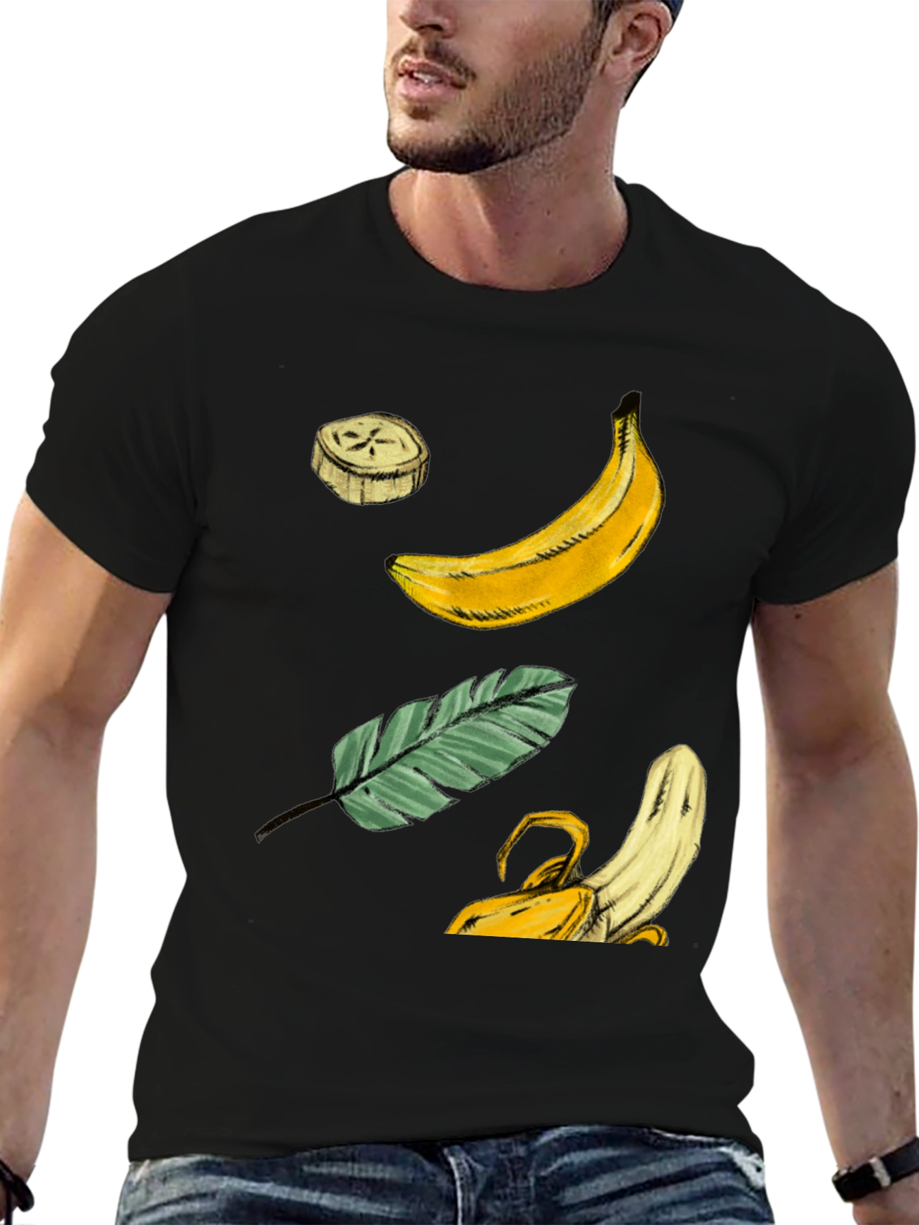 Banana Graphic T-Shirt - Tropical Fruit Design