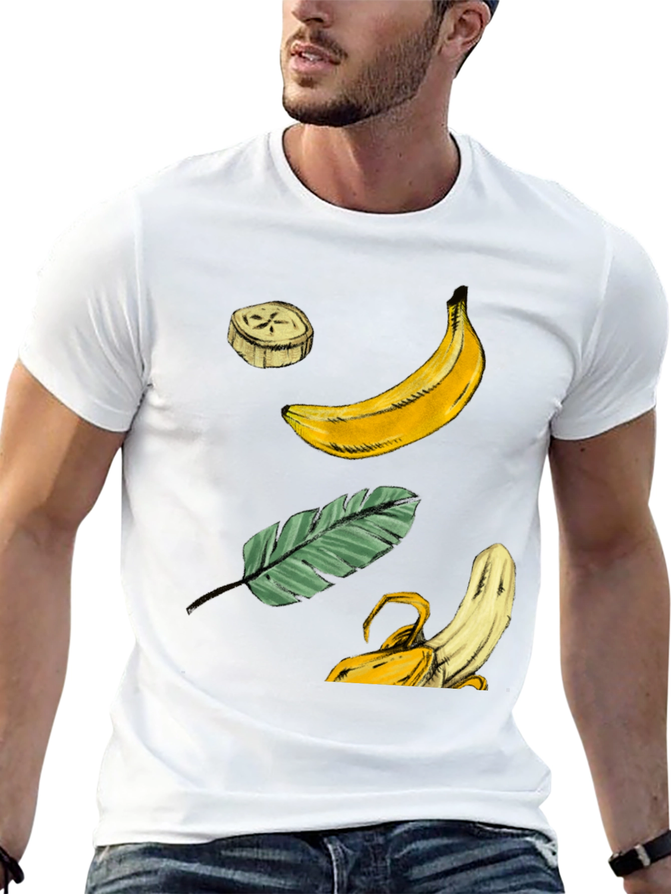 Banana Graphic T-Shirt - Tropical Fruit Design