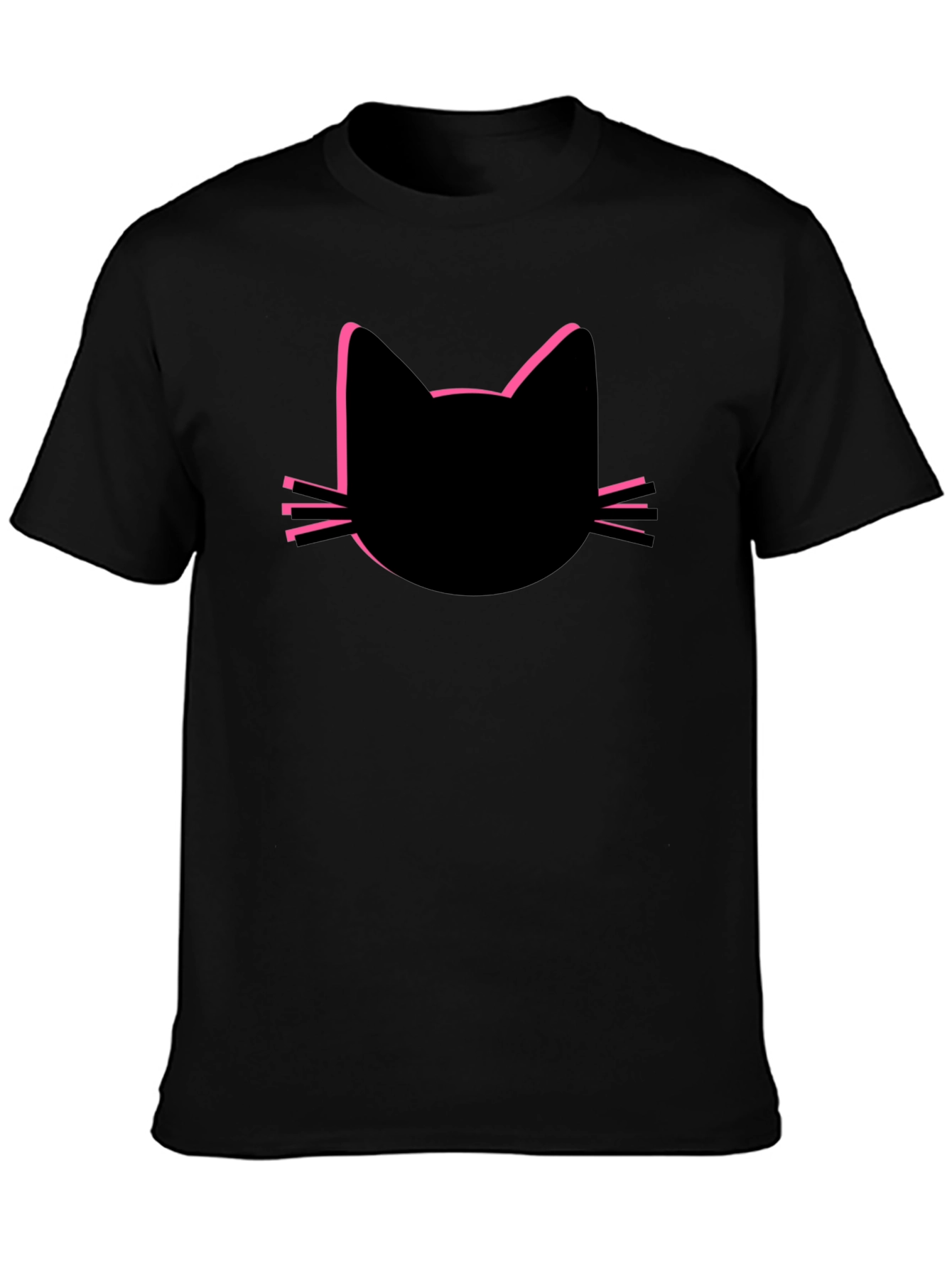 Black Cat Silhouette Tee - Modern Graphic T-Shirt
