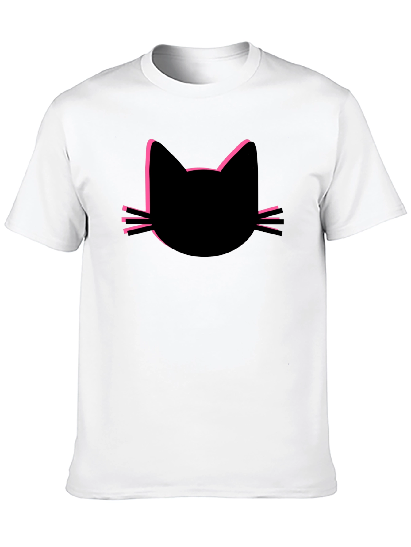 Black Cat Silhouette Tee - Modern Graphic T-Shirt