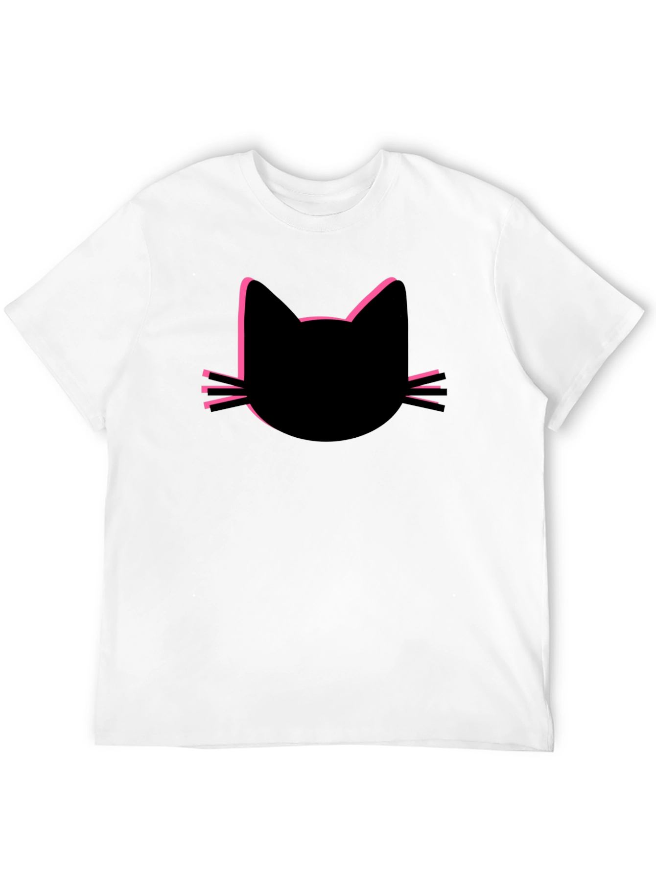 Black Cat Silhouette Tee - Modern Graphic T-Shirt