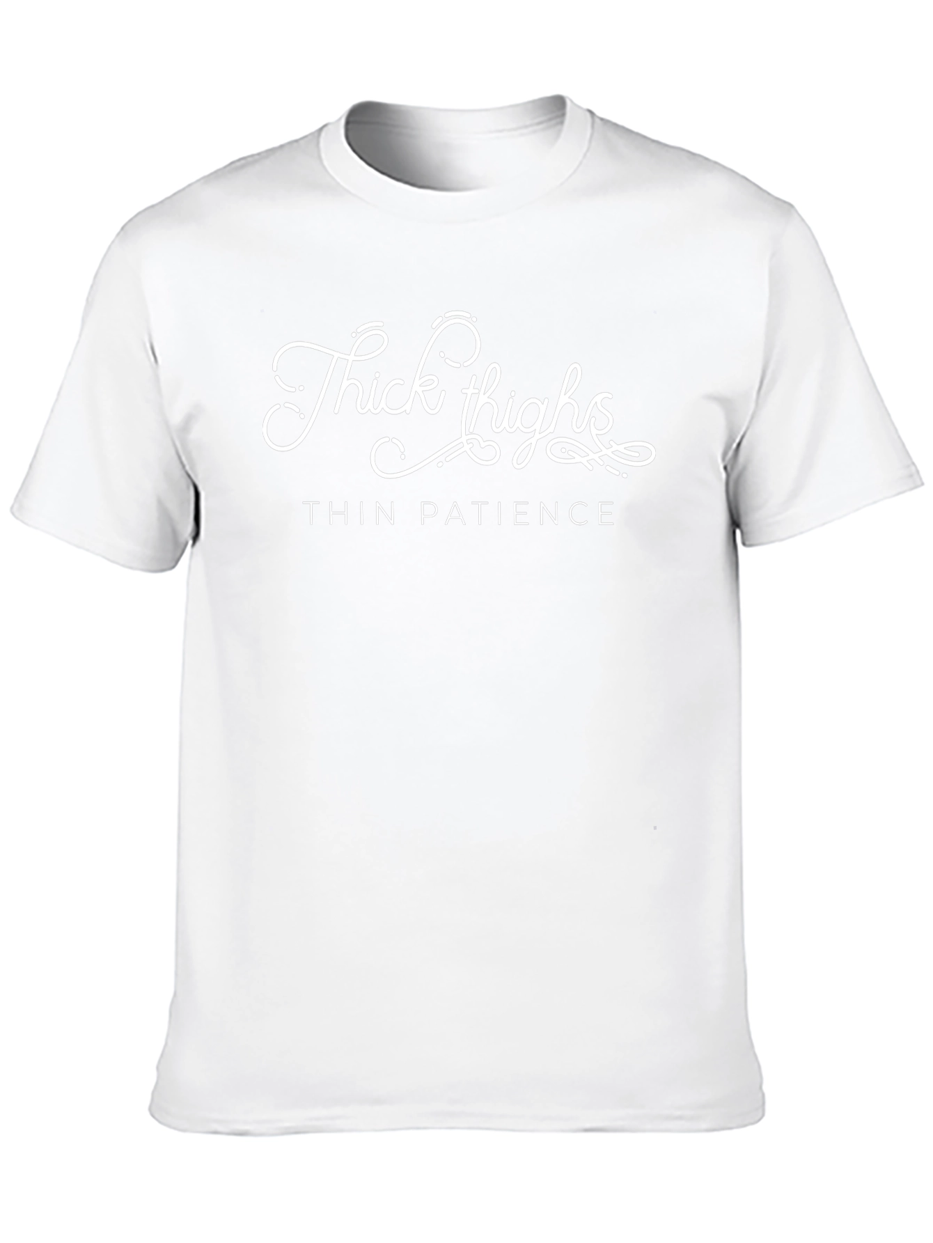 Thick Thighs Thin Patience Black Graphic Tee