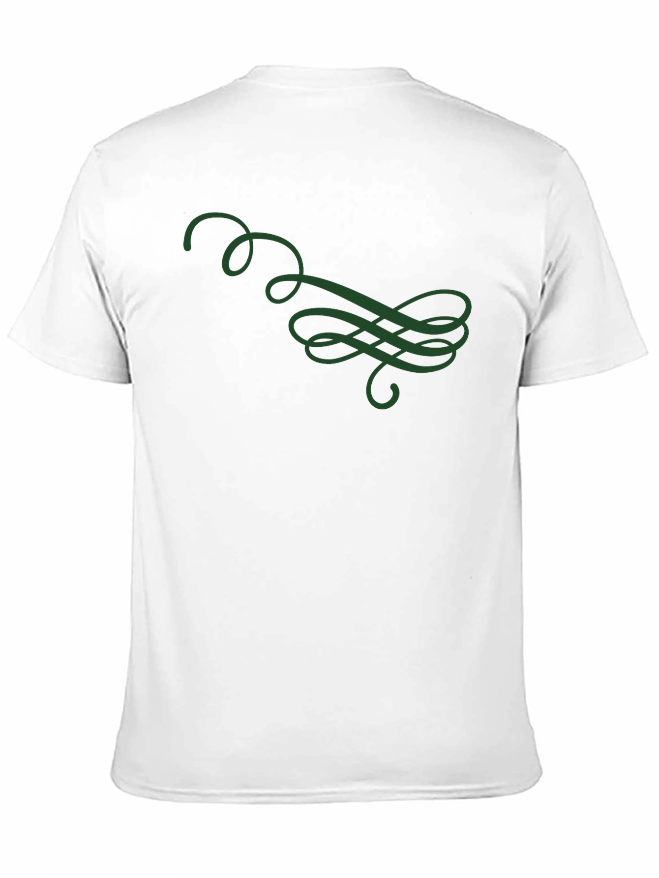 Stylish Black T-Shirt with Green Swirl Design