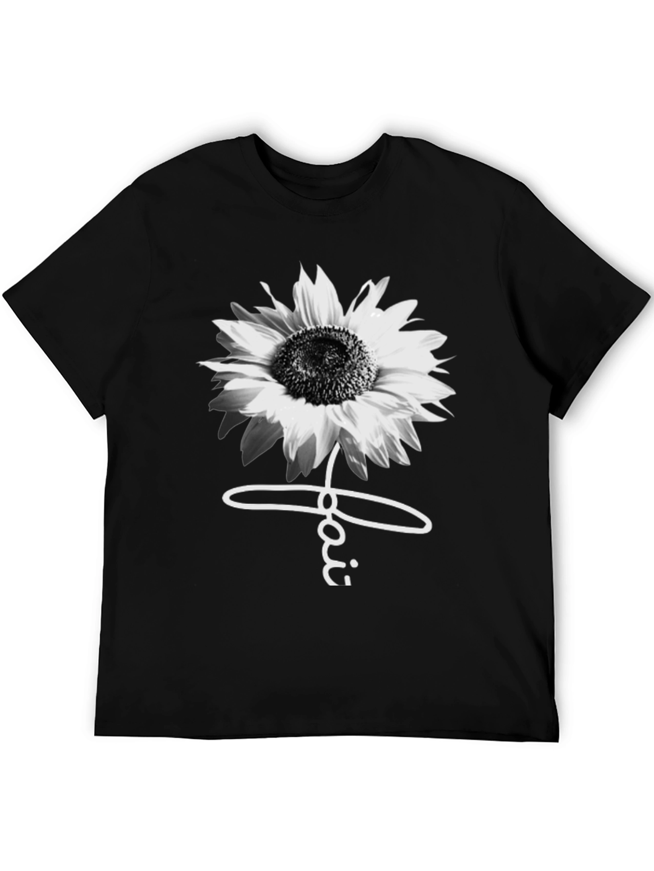 Black Sunflower Faith Graphic Tee