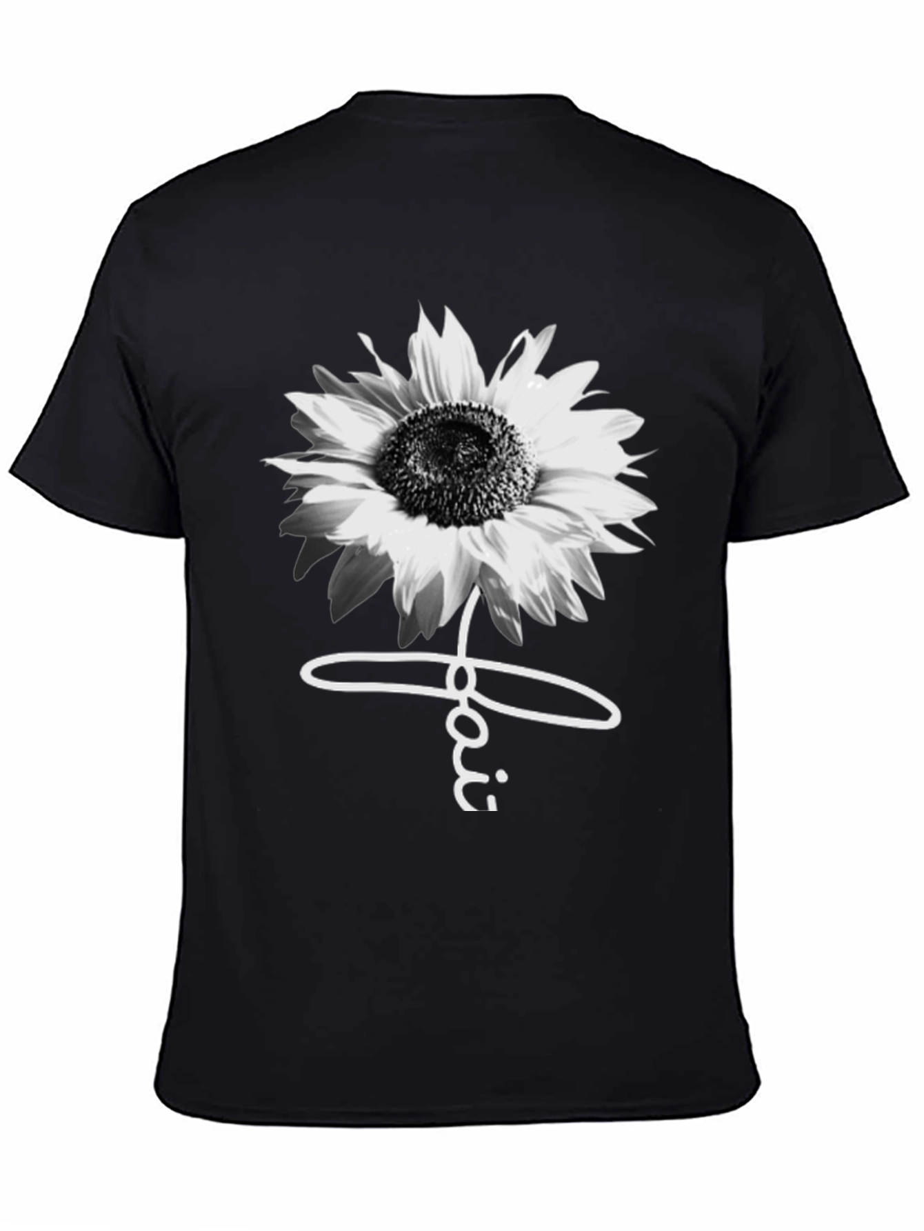 Black Sunflower Faith Graphic Tee