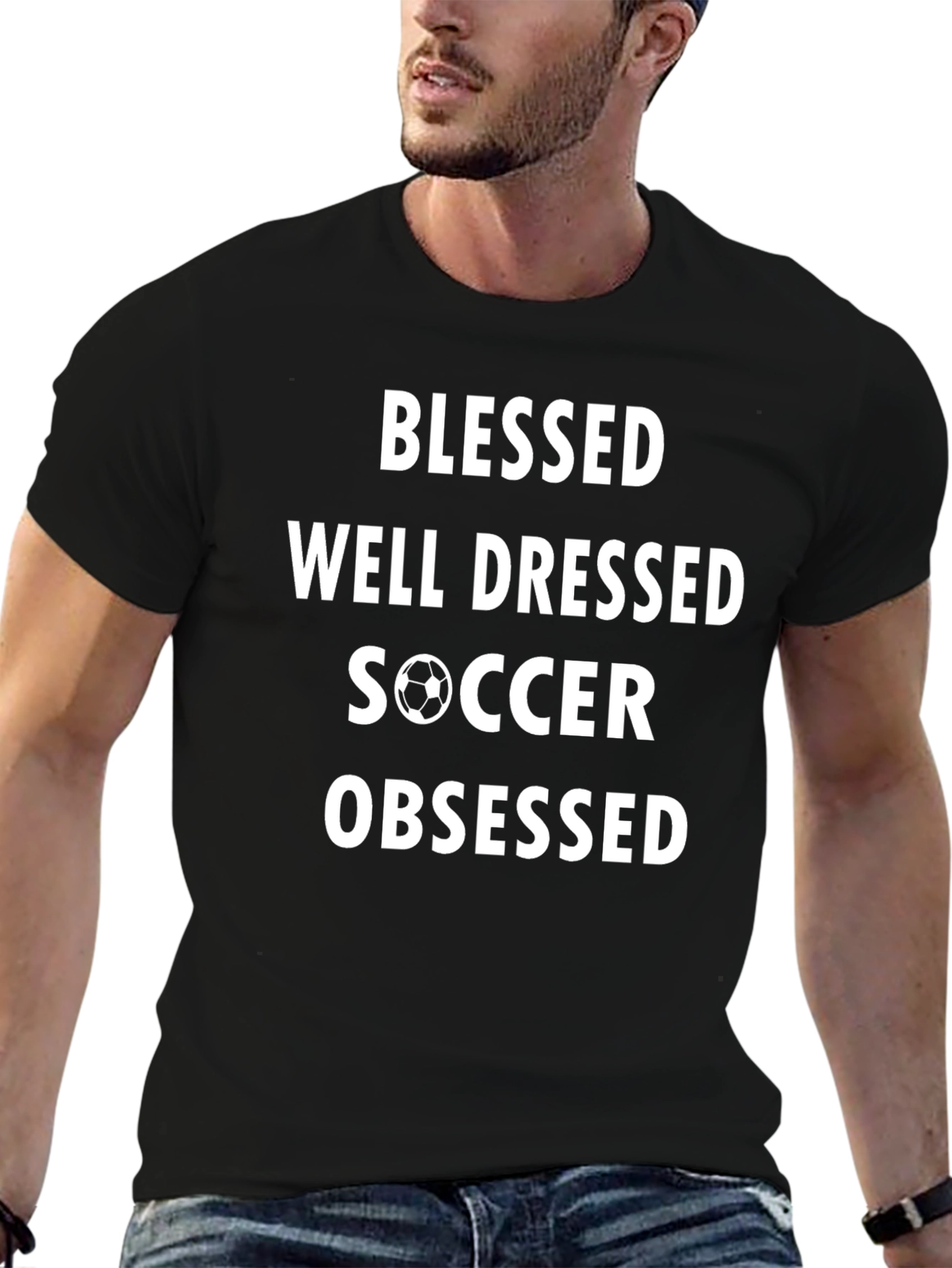 Blessed Well Dressed Soccer Obsessed Graphic T-Shirt