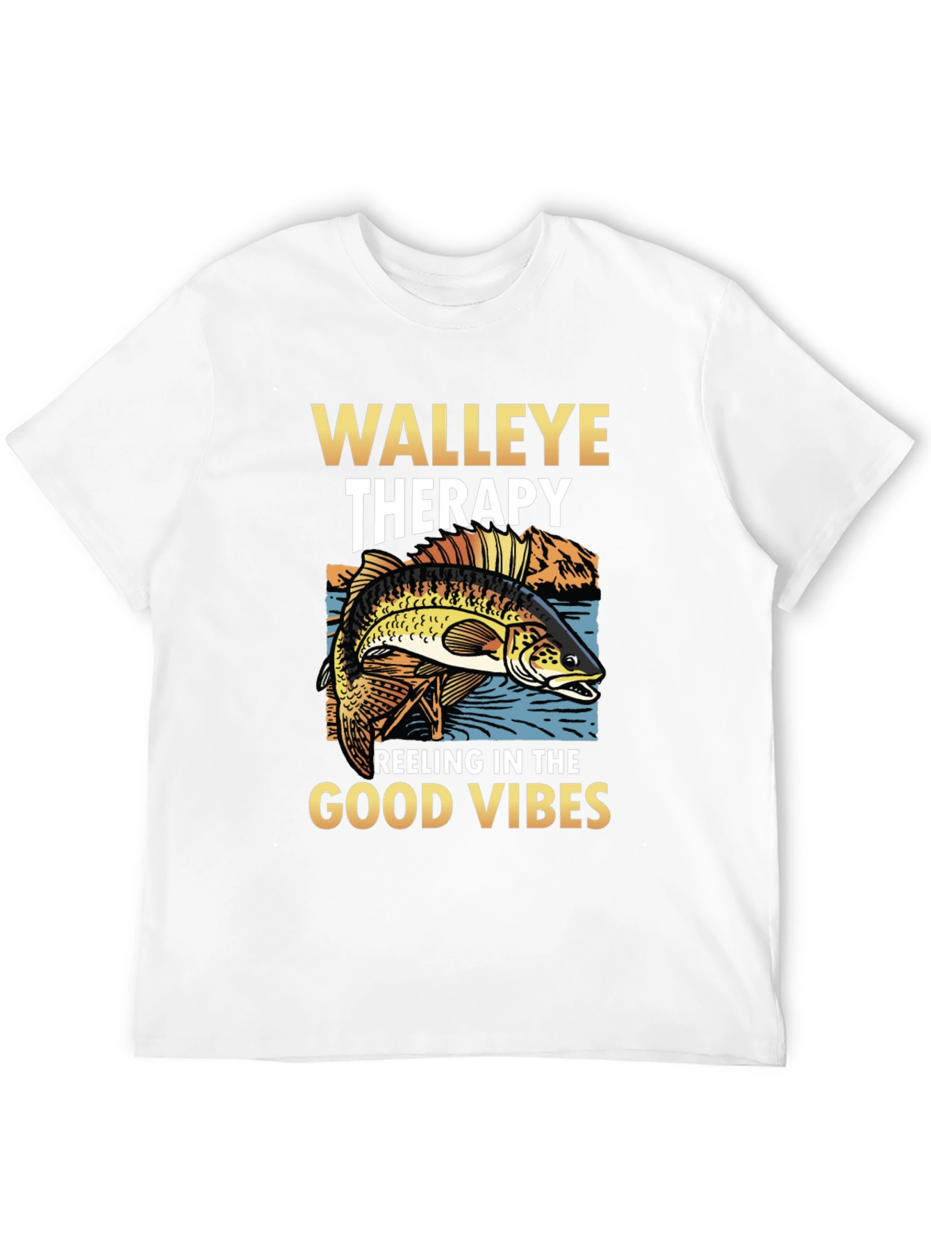 Walleye Therapy T-Shirt - Fishing Vibes