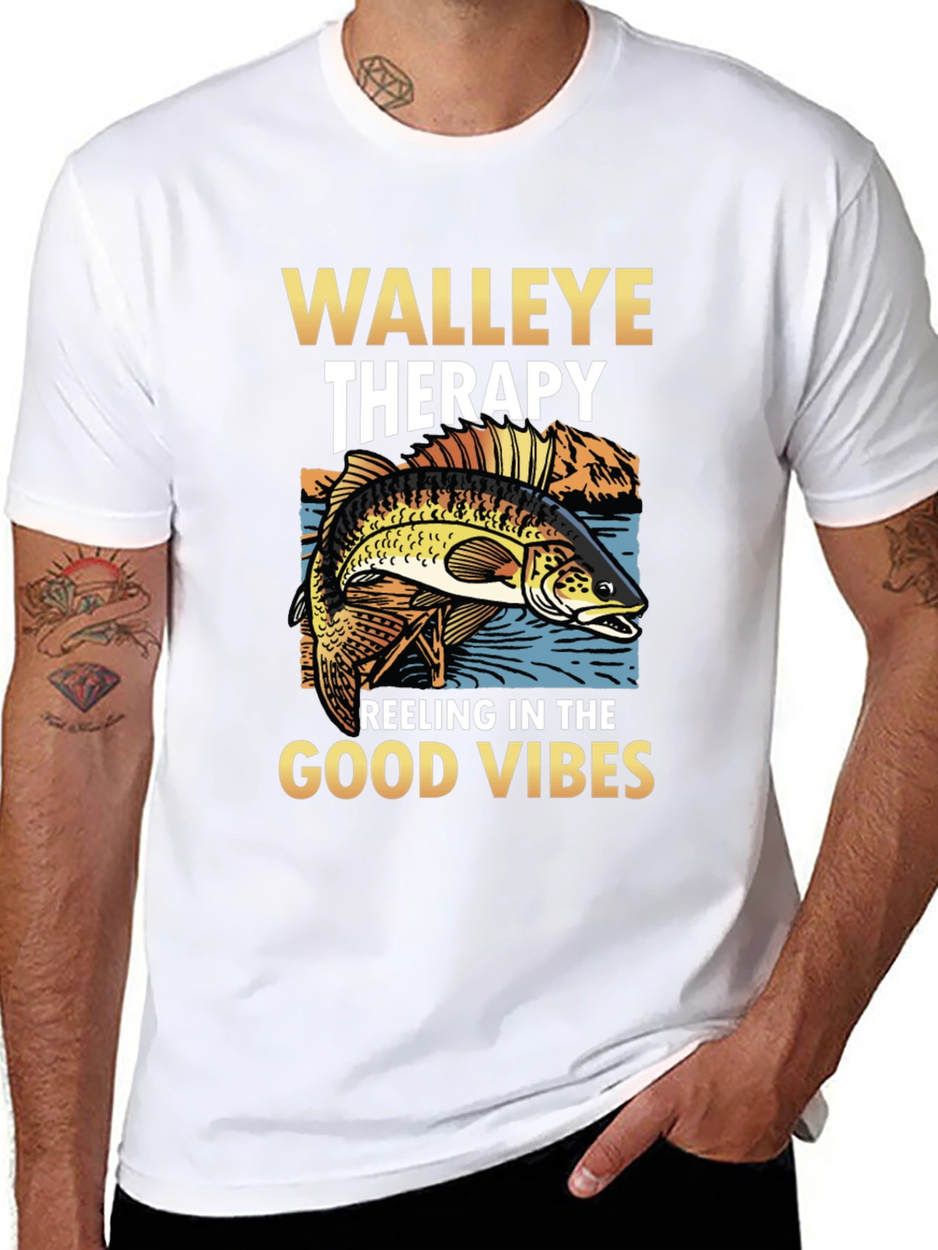 Walleye Therapy T-Shirt - Fishing Vibes