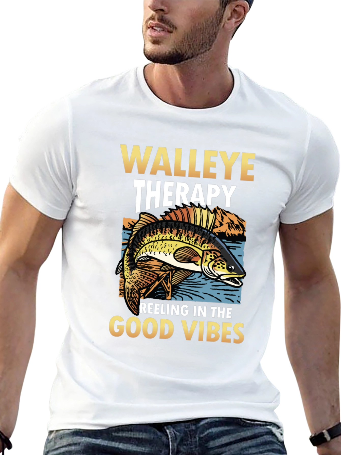 Walleye Therapy T-Shirt - Fishing Vibes